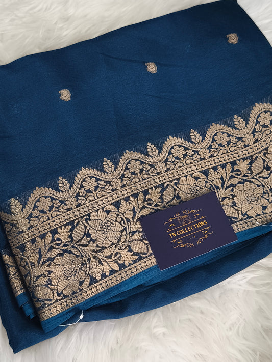 Soft Georgette saree (Blue)
