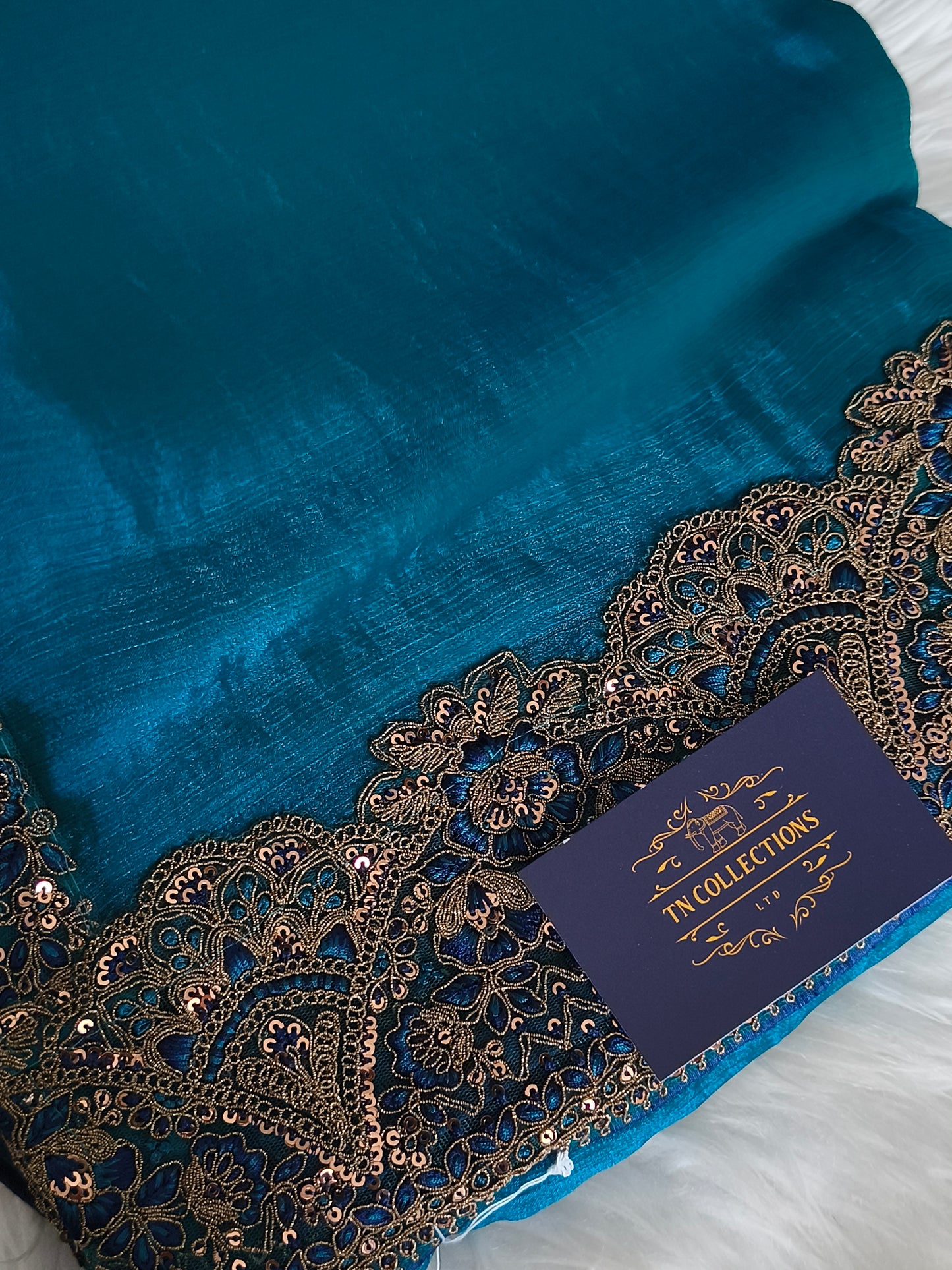Satin Georgette Designer Party wear Saree