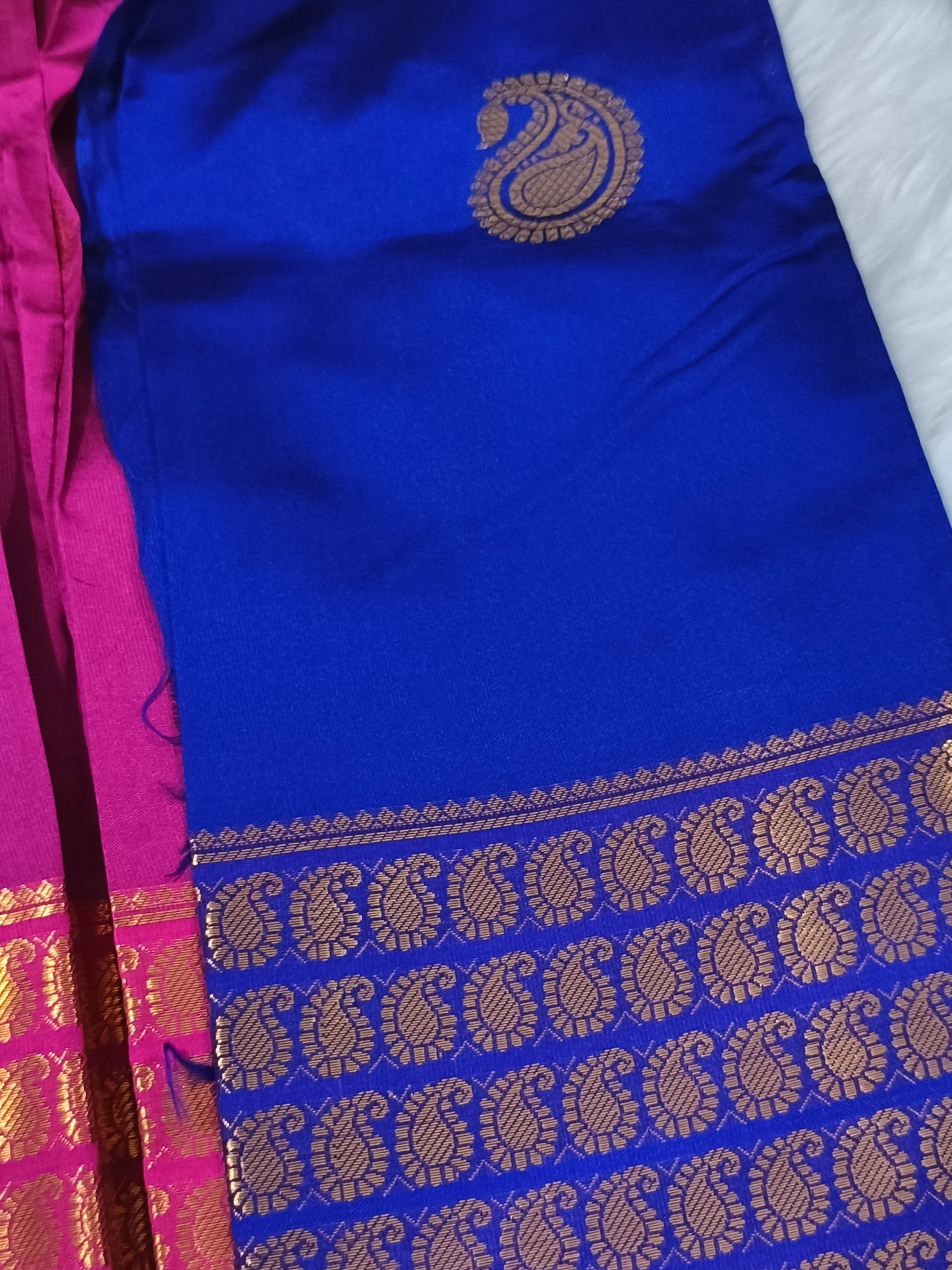 Luxury Semi Soft Silk Saree (Royal Blue)