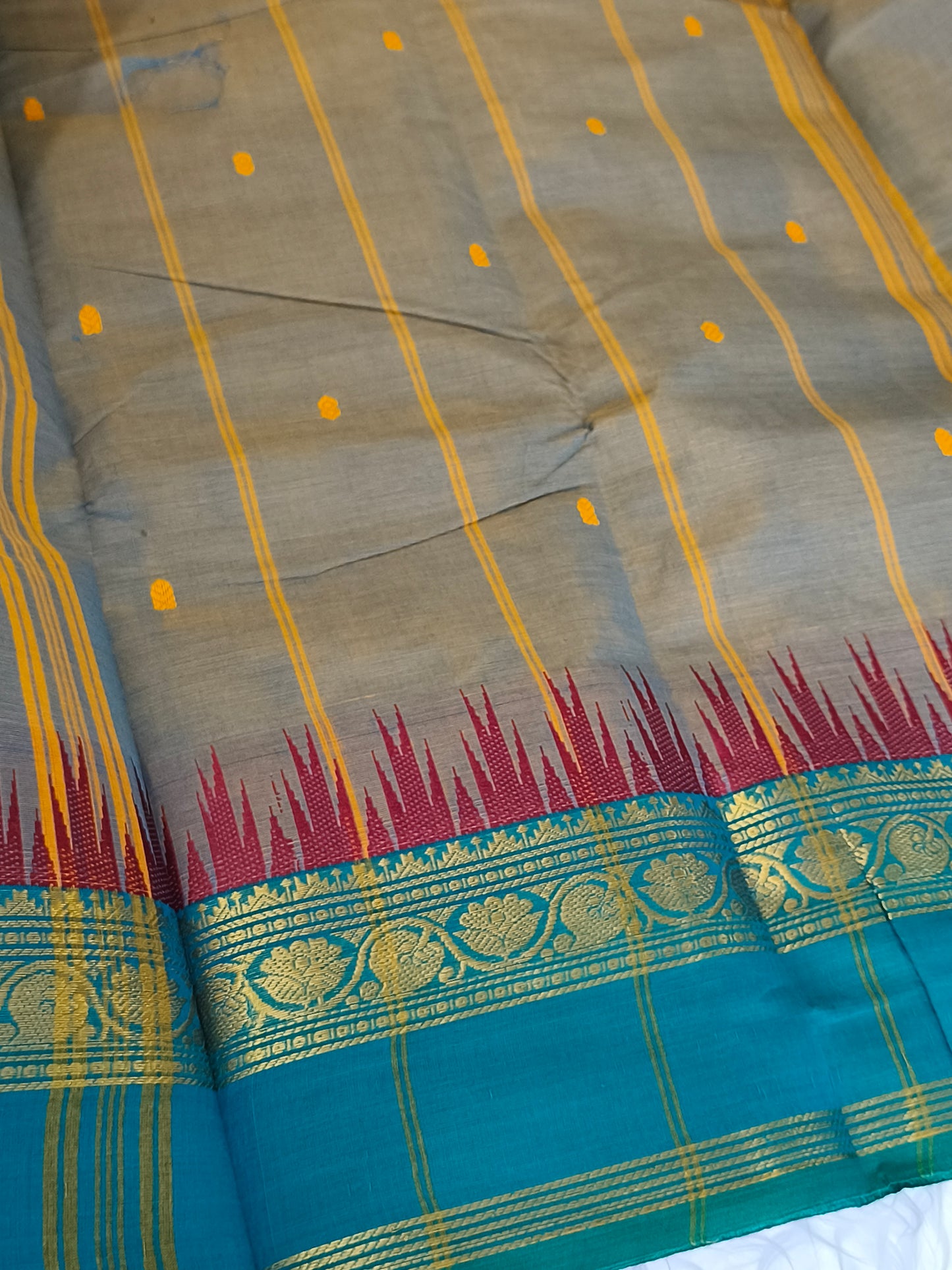 80's Pure Handloom Kanchi Cotton Saree