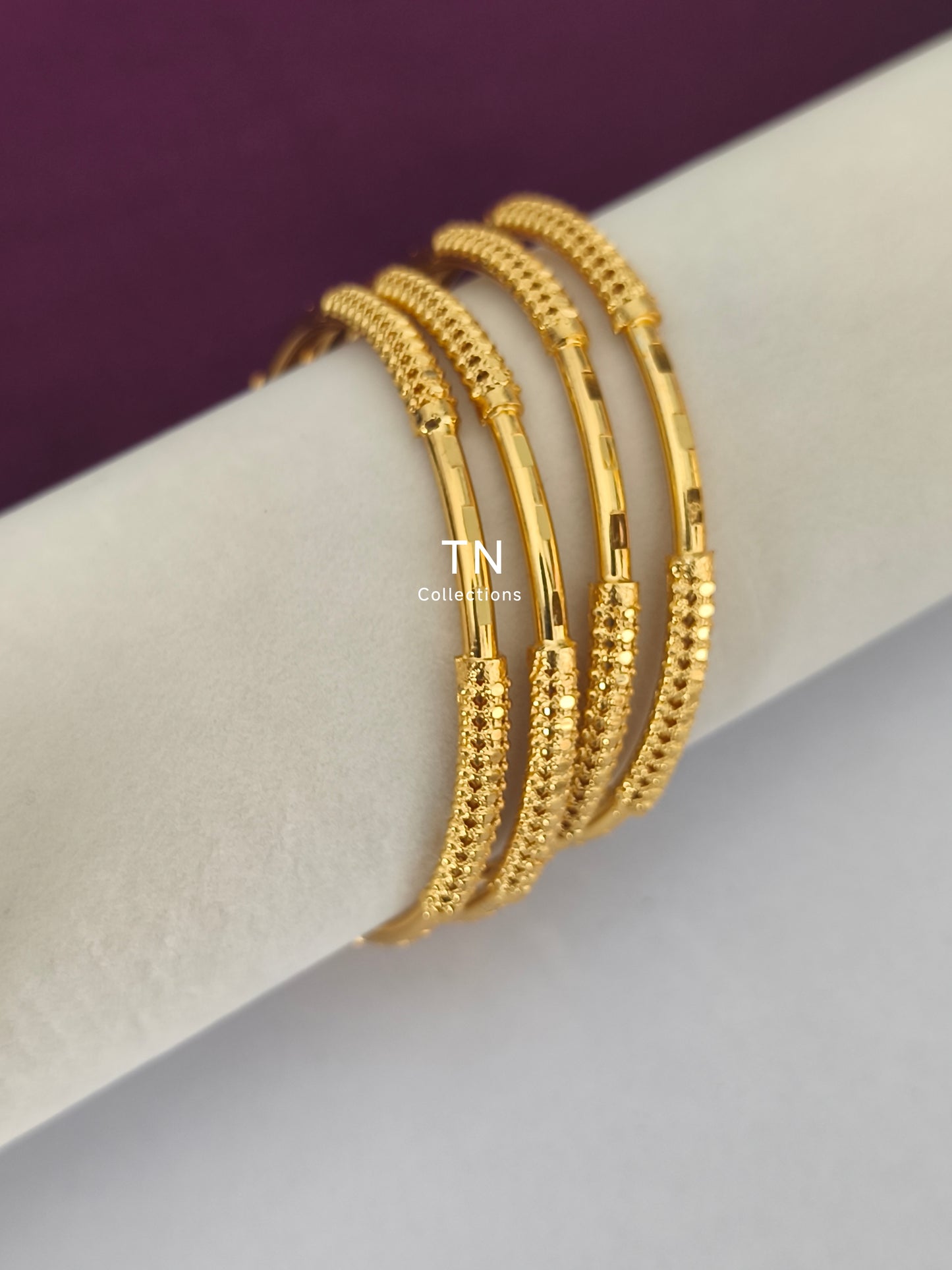 Gold plated Bangles Set (Size 2.6)
