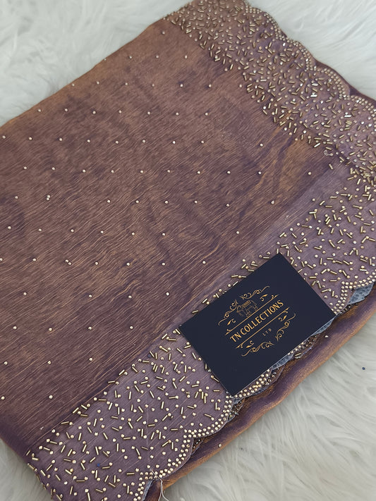 Trendy Space Silk Dual tone Party Saree