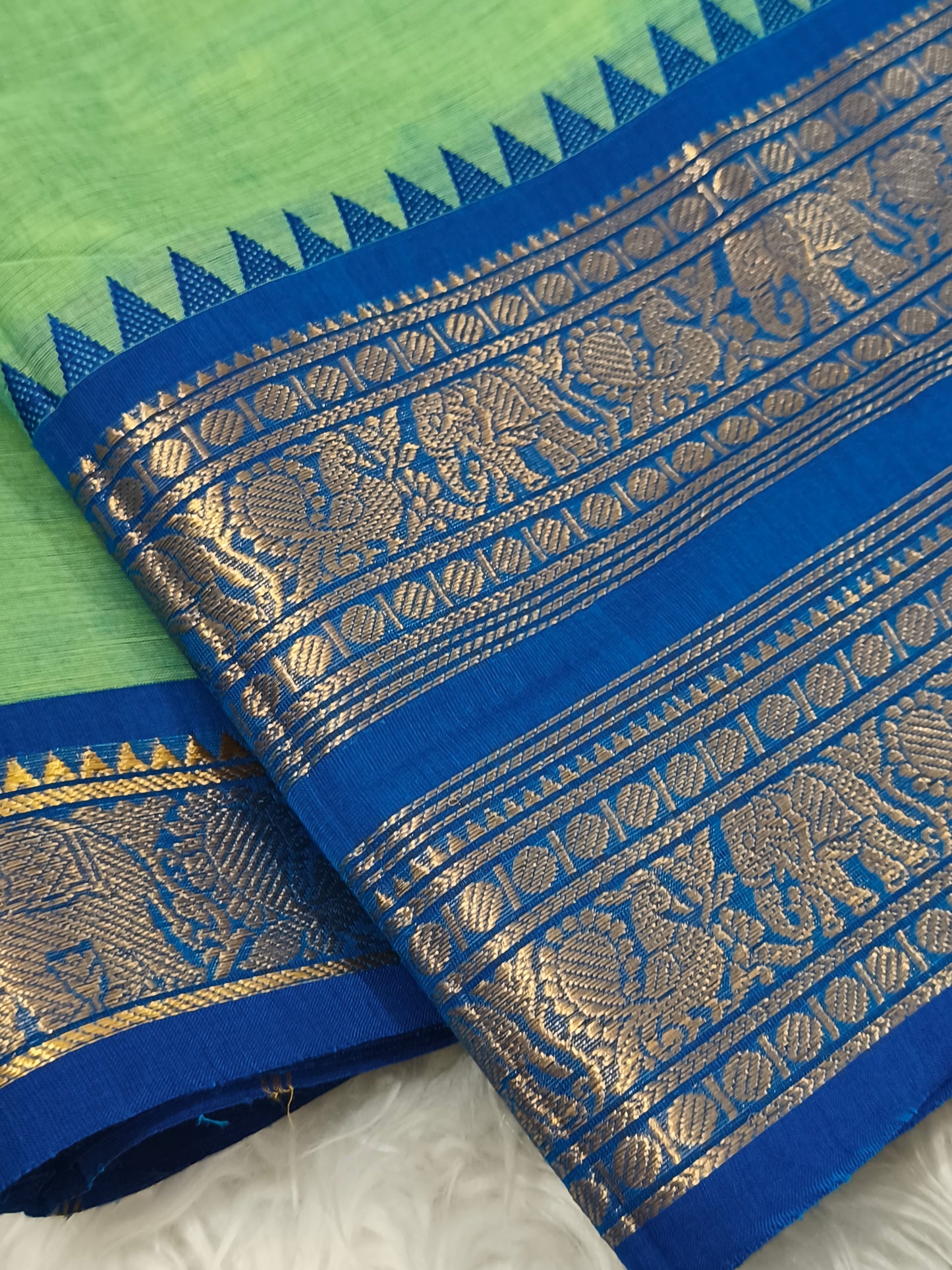 Pure handloom Kanchi Cotton Saree