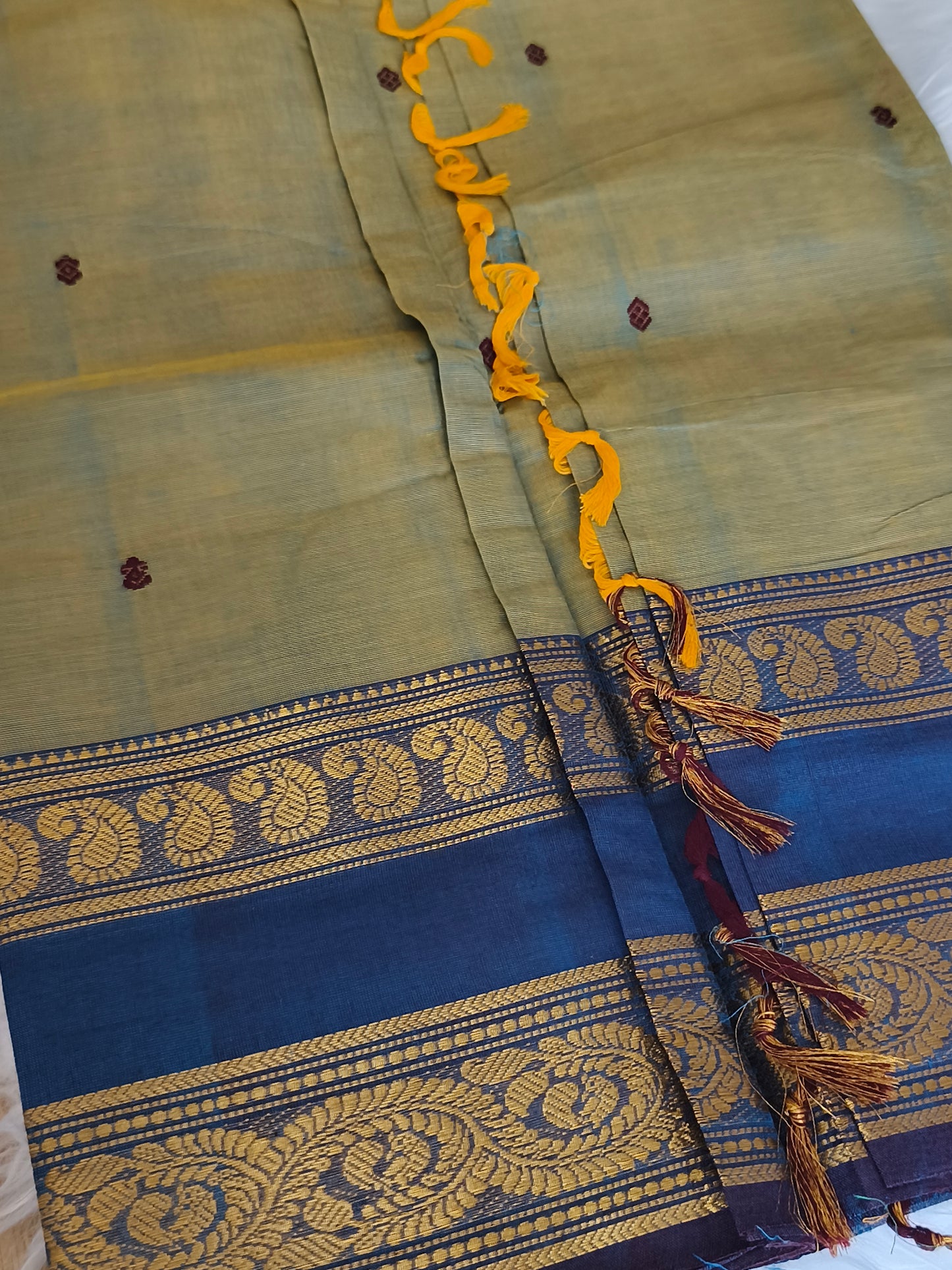 Pure handloom kanchi cotton saree