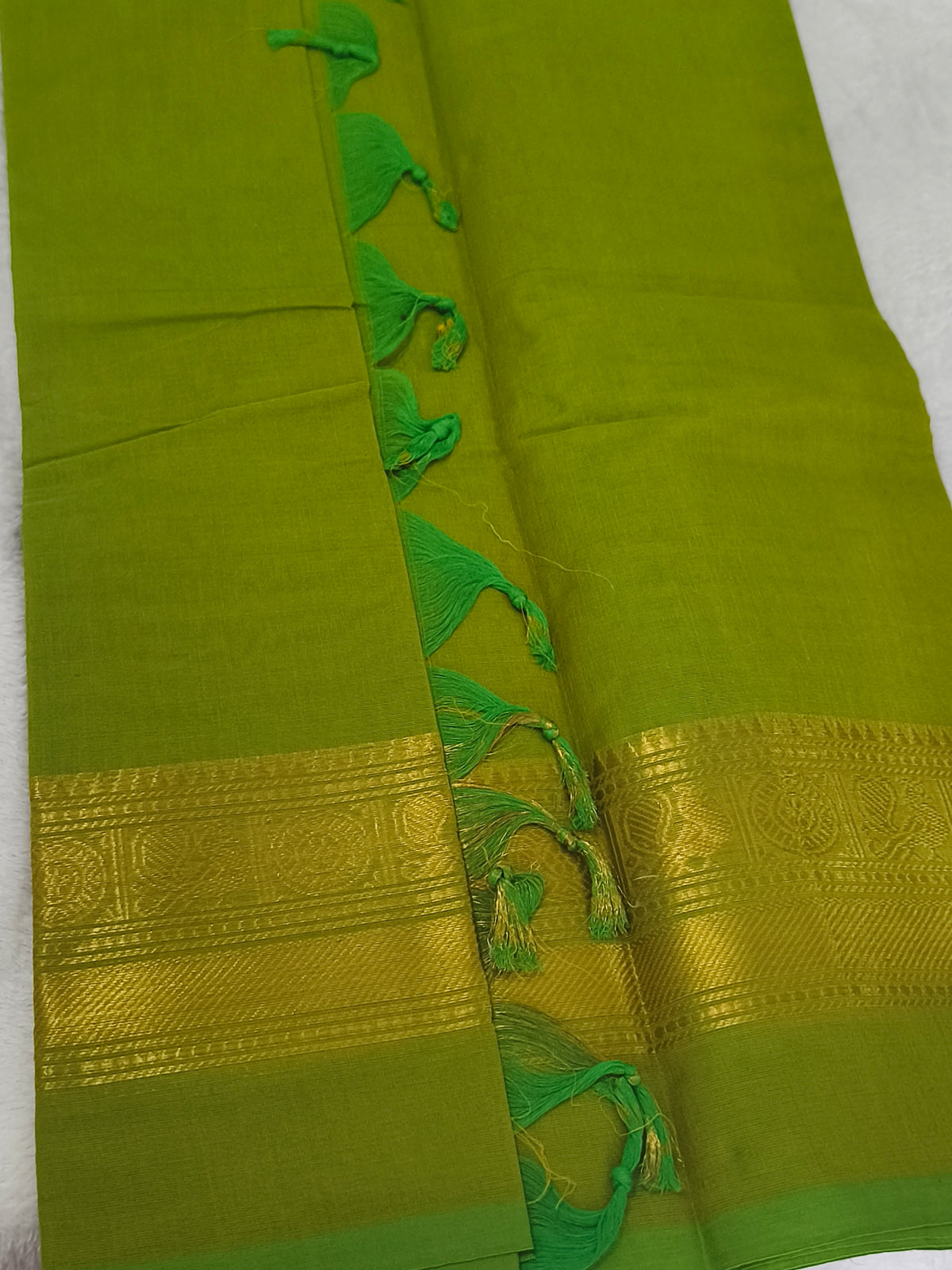 Pure handloom kanchi cotton saree