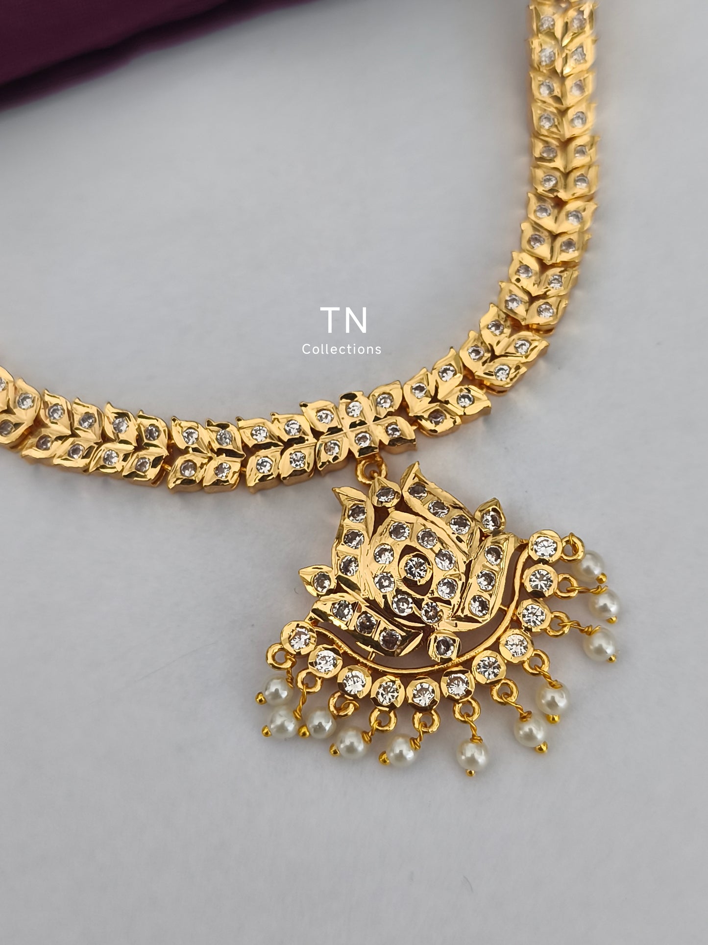 Micro gold plated Lotus Design Semi Bridal Set