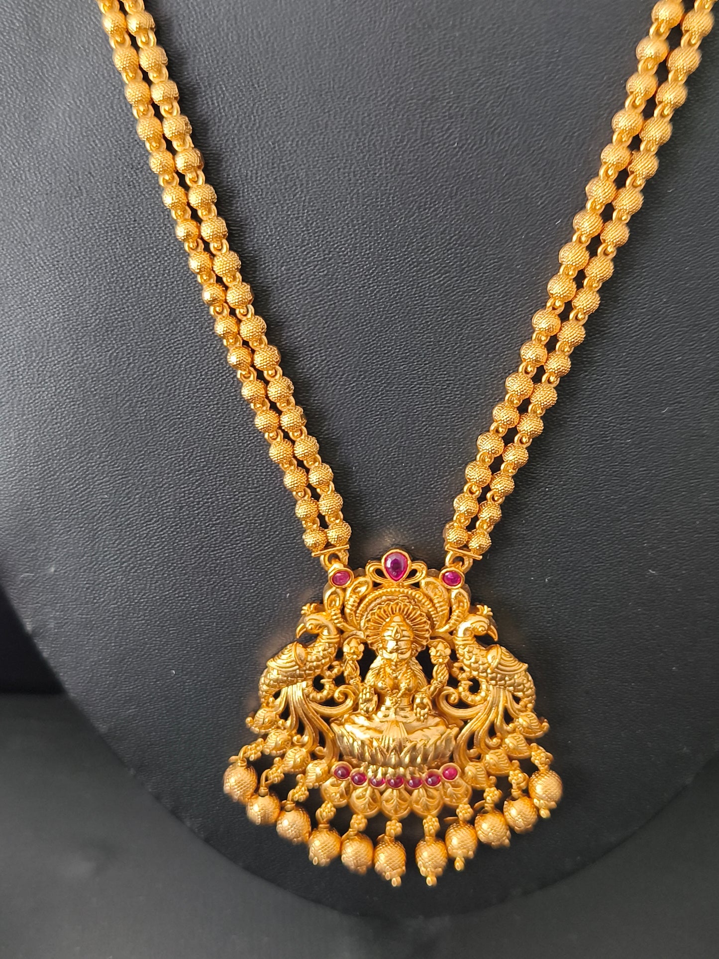 Matte Finish long luxmi haaram