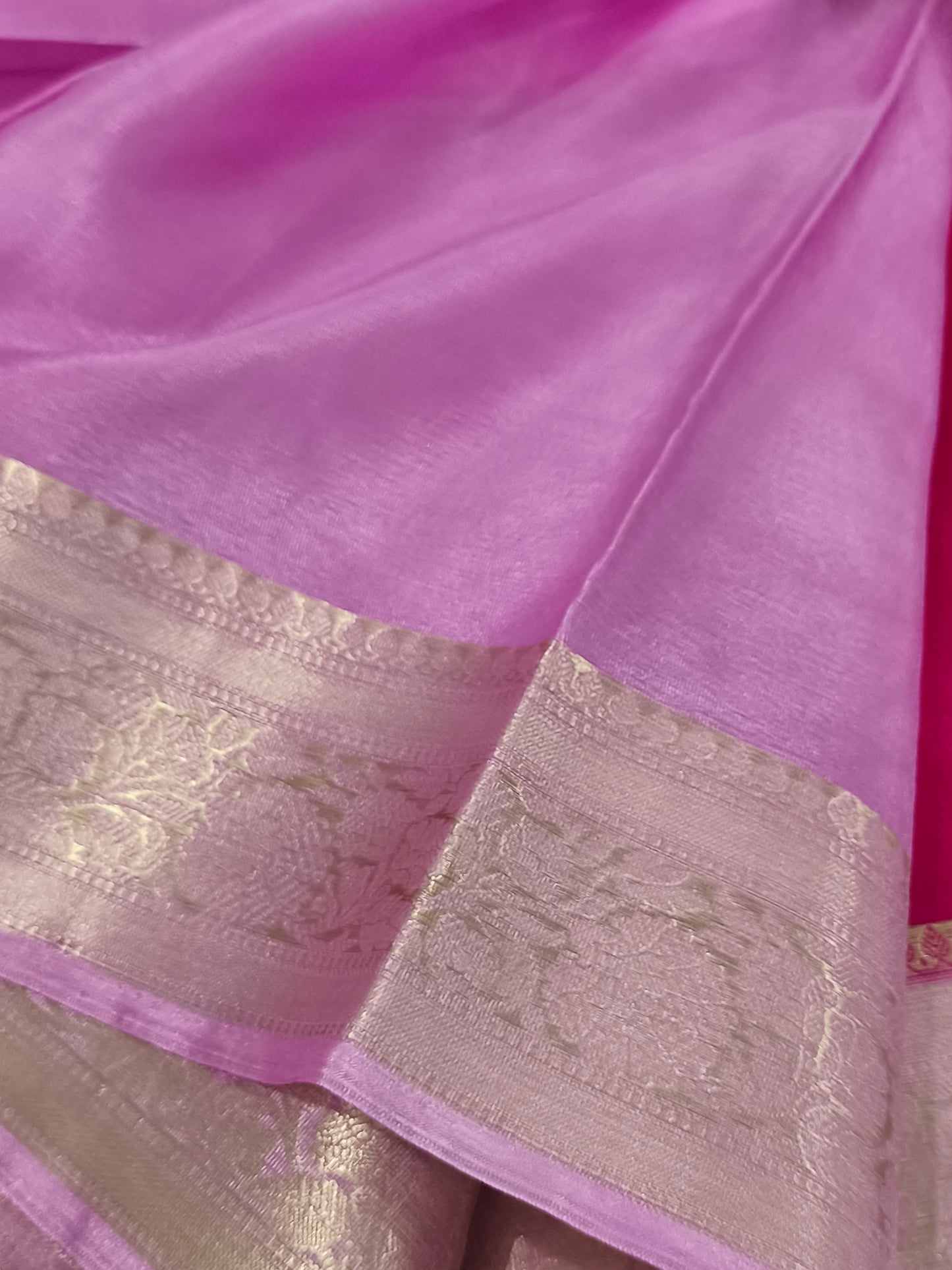 Banarasi Warm Silk Saree (Dark Pink)
