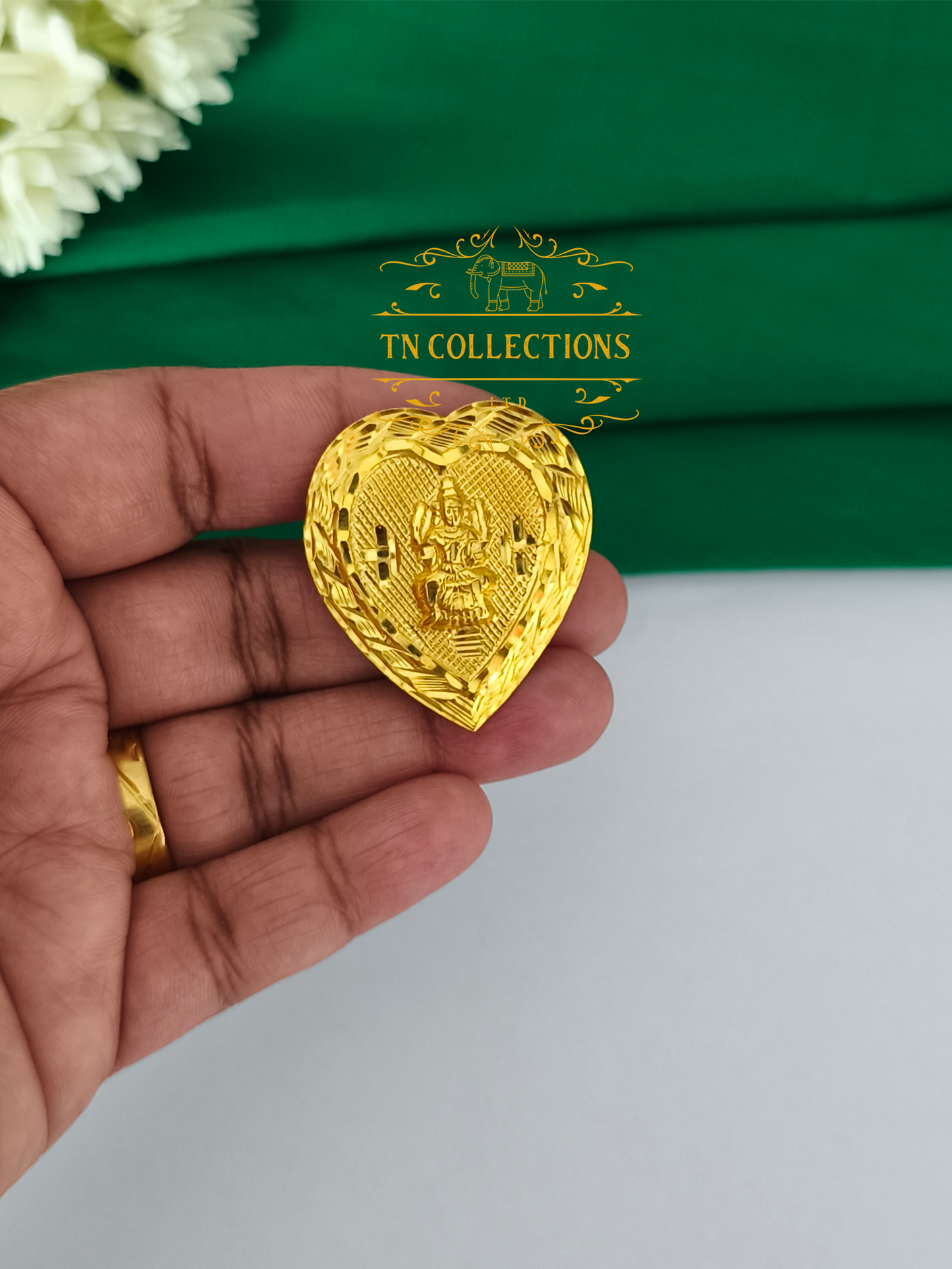 22ct Gold Plated Traditional Hindu Thalikodi with Amman thali & Coins (15- 19 Pawn thickness)