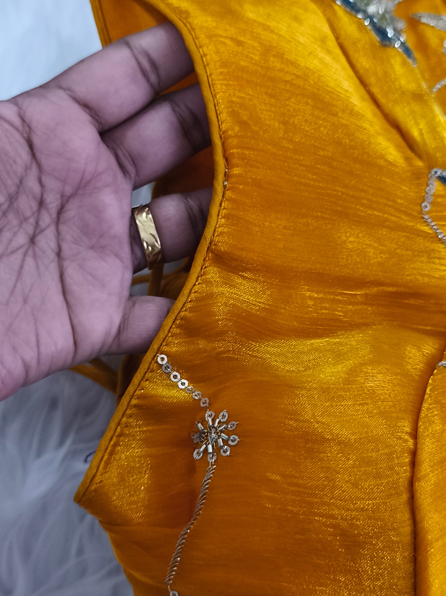 Readymade Saree Blouse (Yellow)