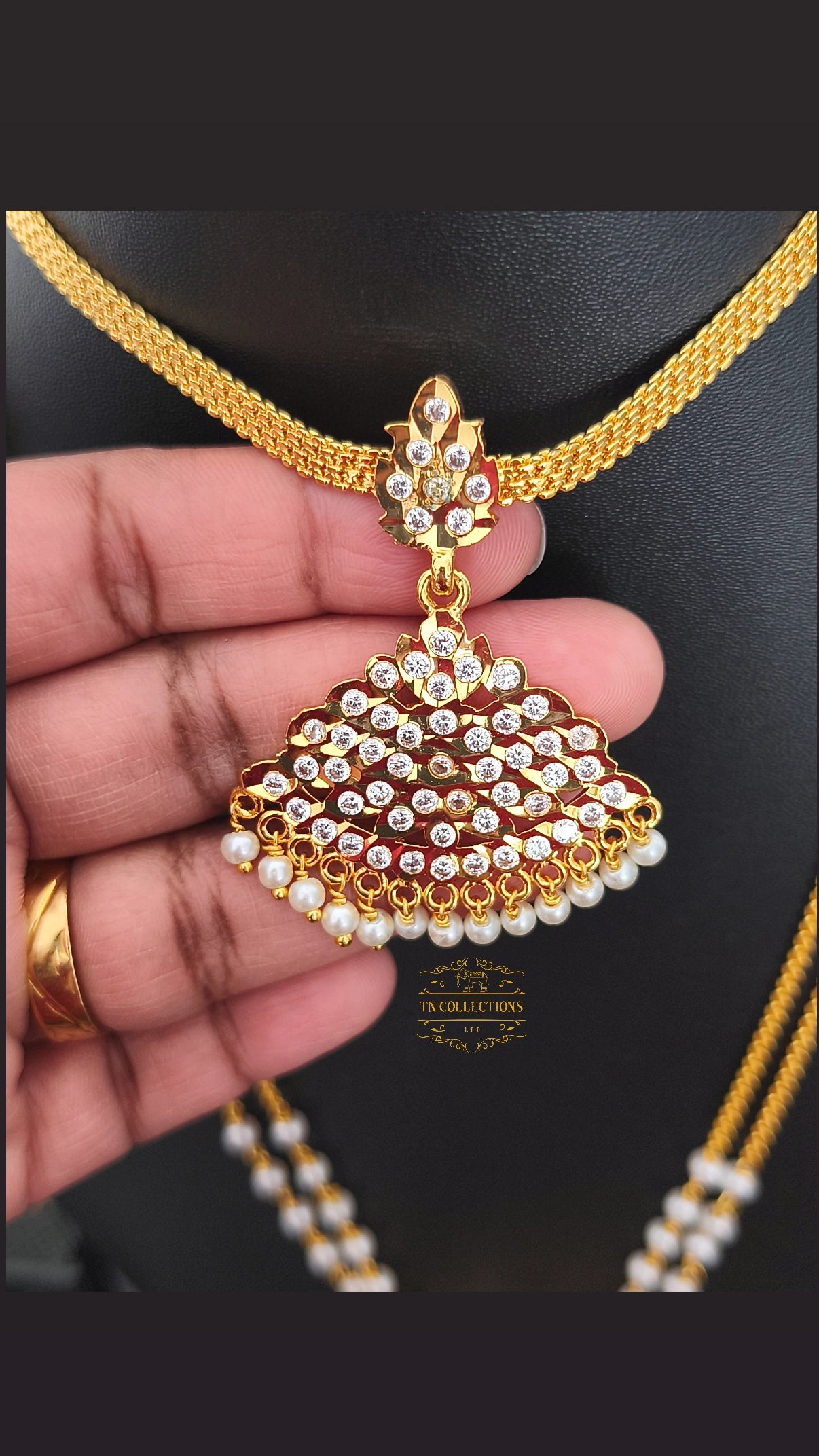 Micro Gold Plated Traditional Set (Full White stones)