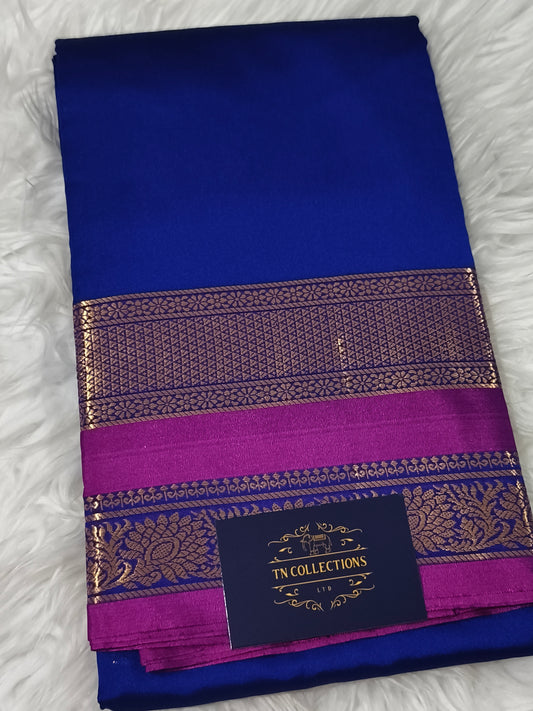 Luxury Semi Soft Silk Saree (Royal Blue)