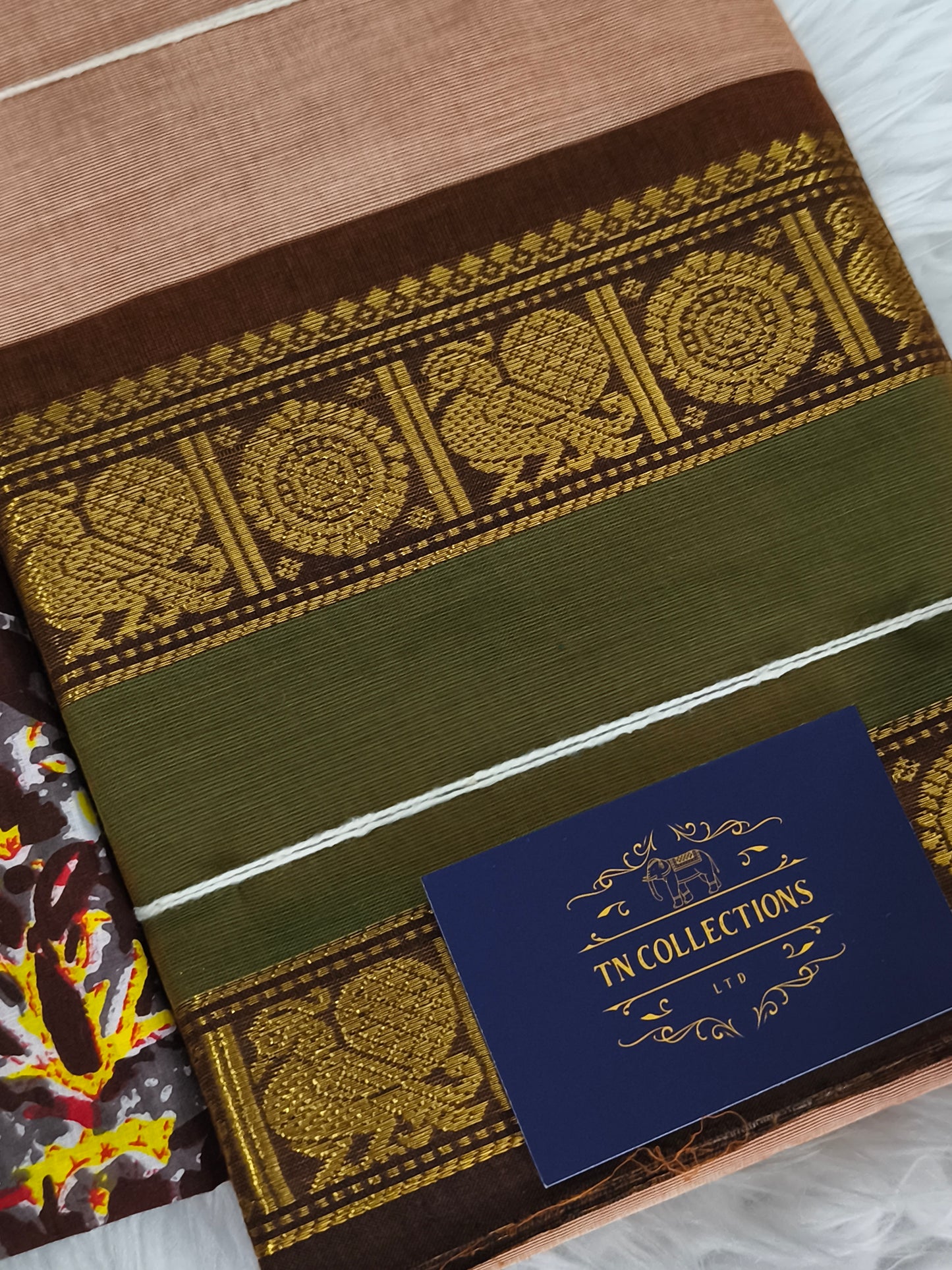 Pure Chettinad cotton saree with Kalamkarai blouse