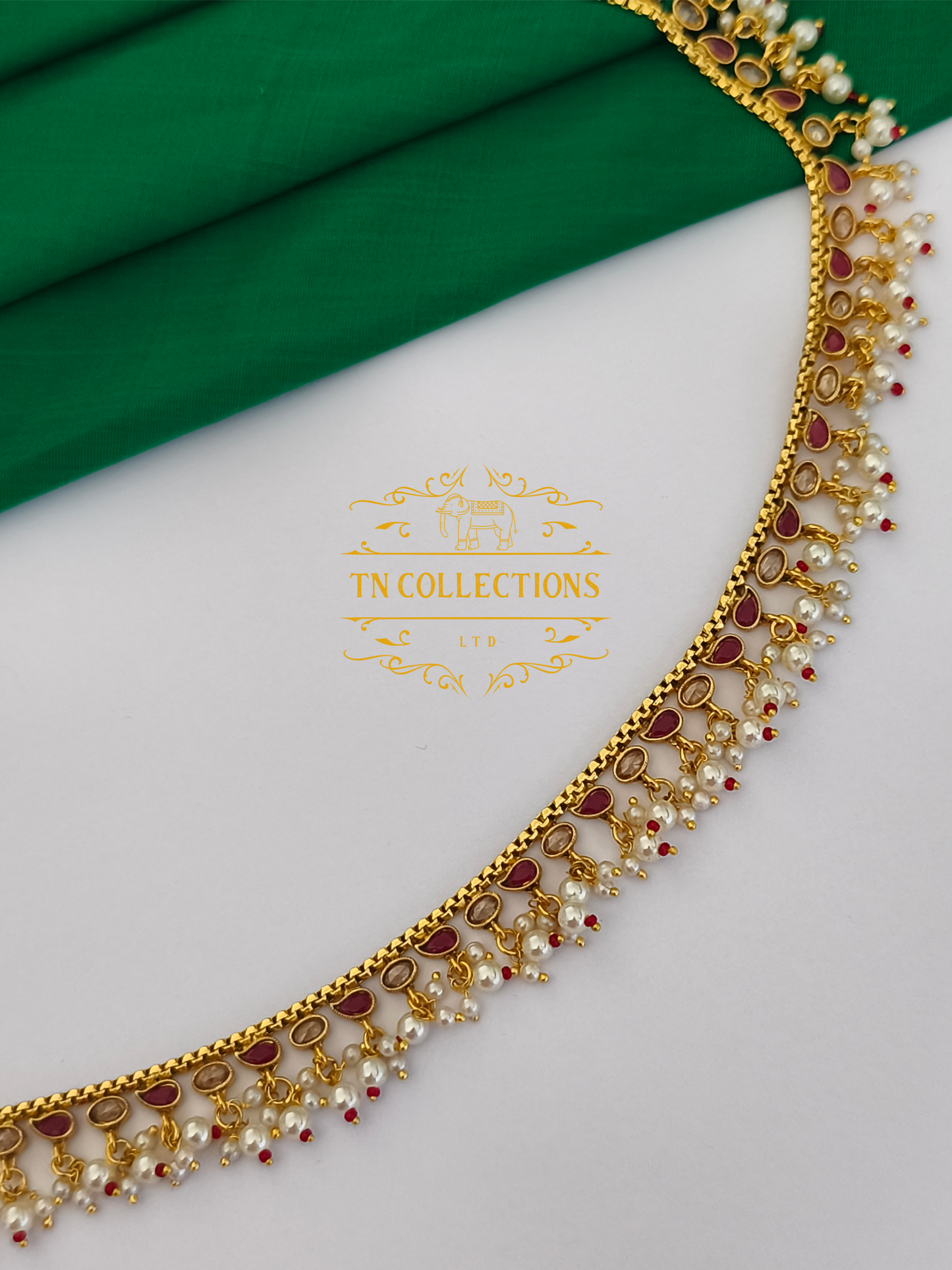 Micro Gold Finish cz Hip chain