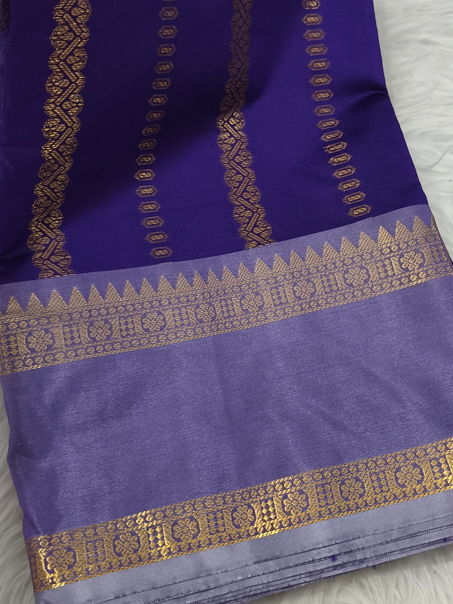 Semi Soft Silk Saree (Purple)