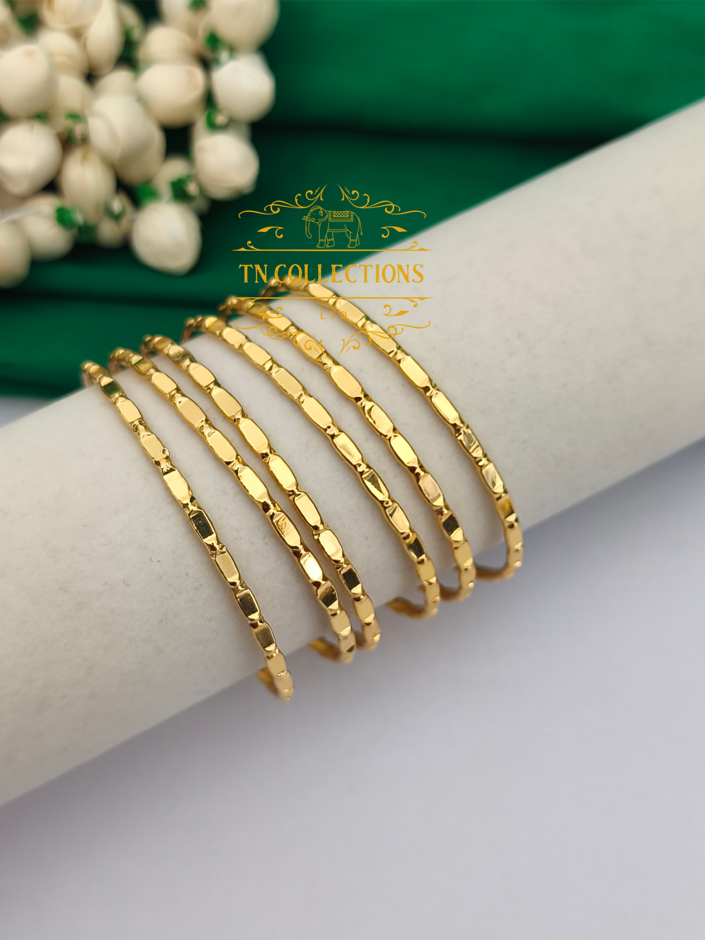 Micro Gold-Plated Traditional Bombay Bangles Set