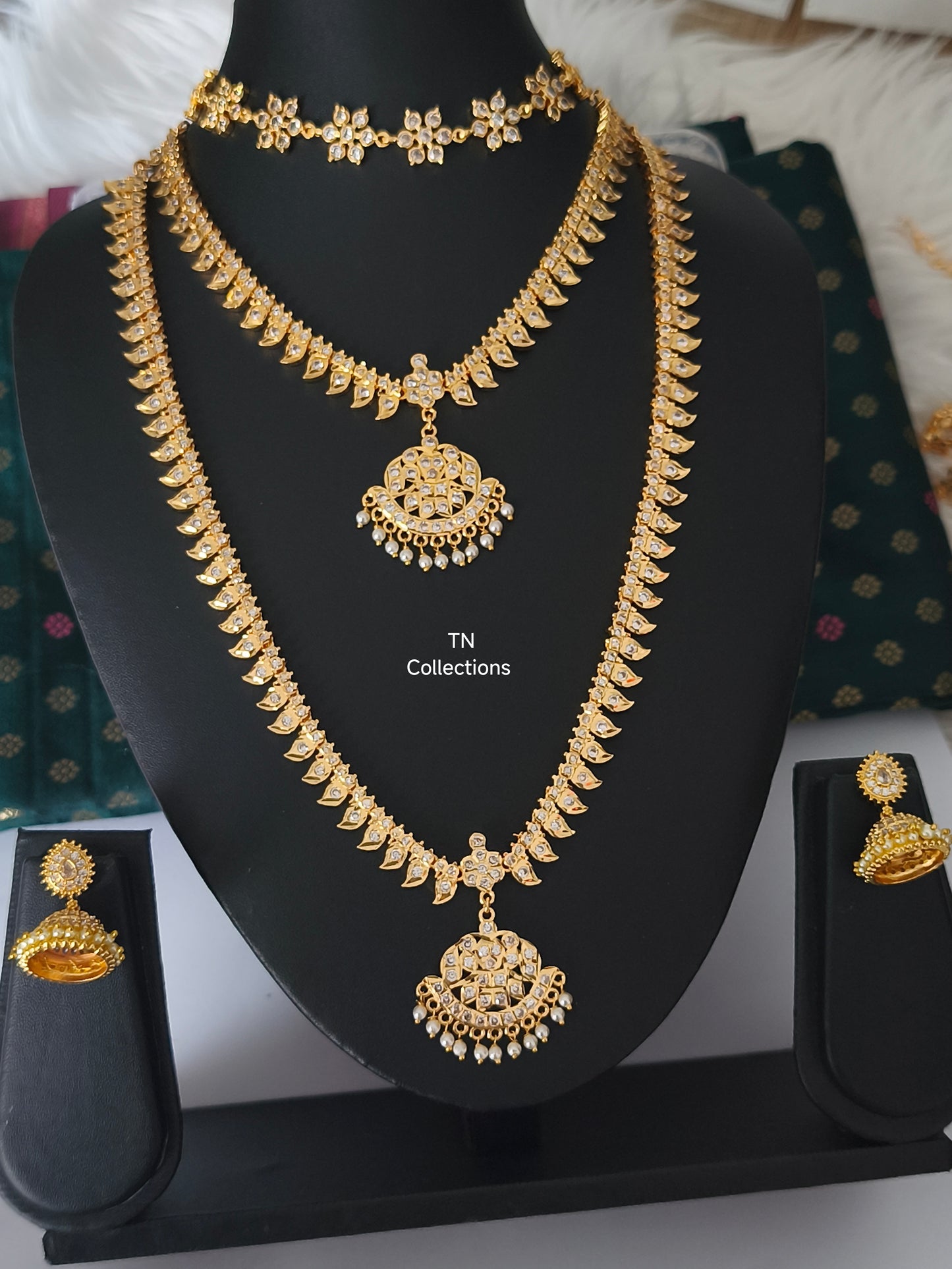 Micro gold plated Trendy Semi Bridal Set