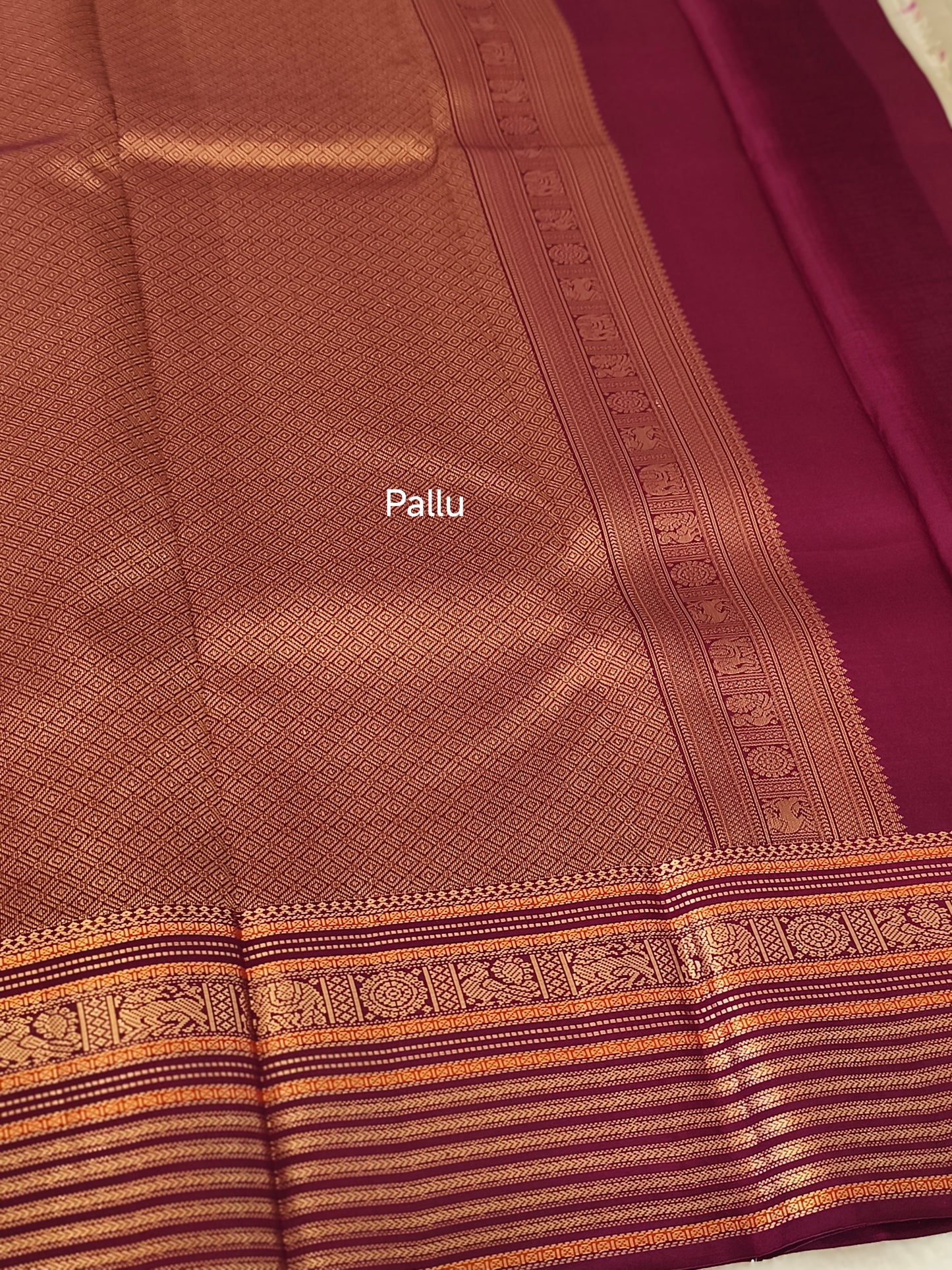 Pure handloom Kanchipuram Silk Saree( Off White)