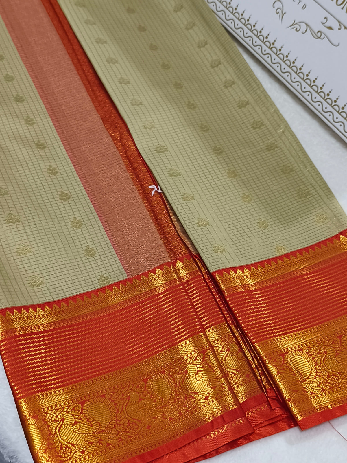 Korvai Premium semi Kanchipuram silk Saree
