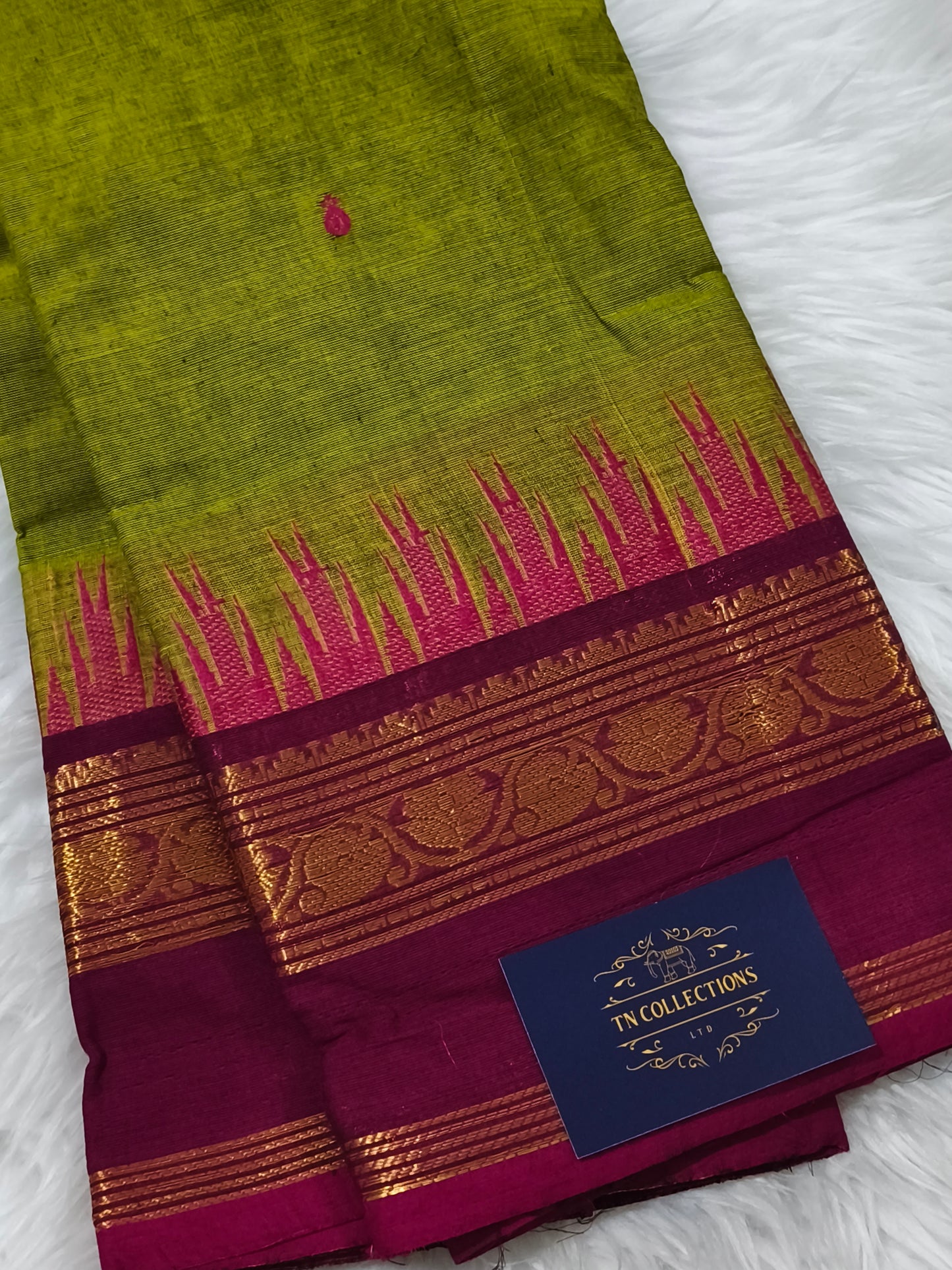 Green Traditional Pure Kanchi Cotton Saree