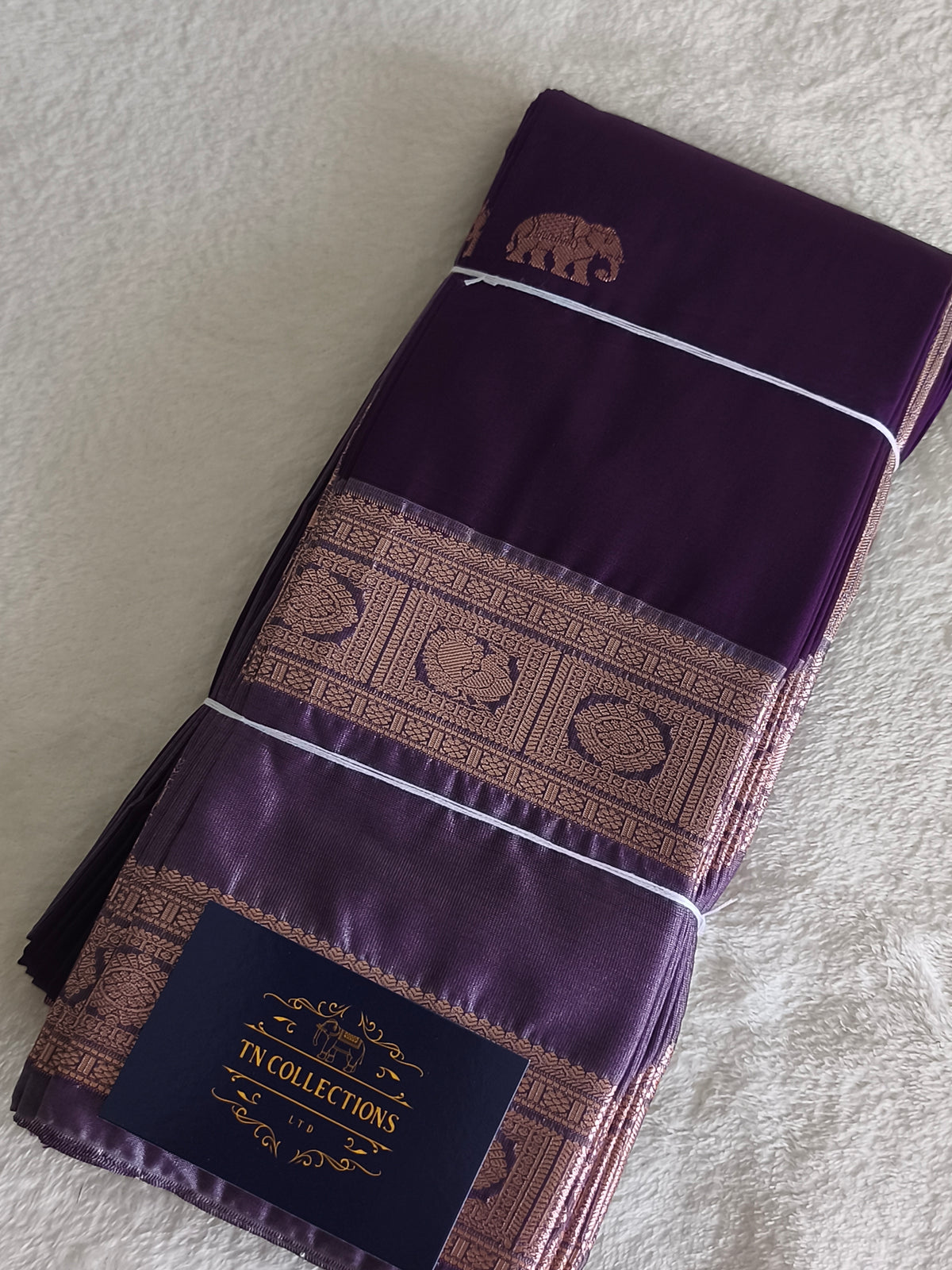 Premium kanchi Semi Silk Saree with contrast blouse