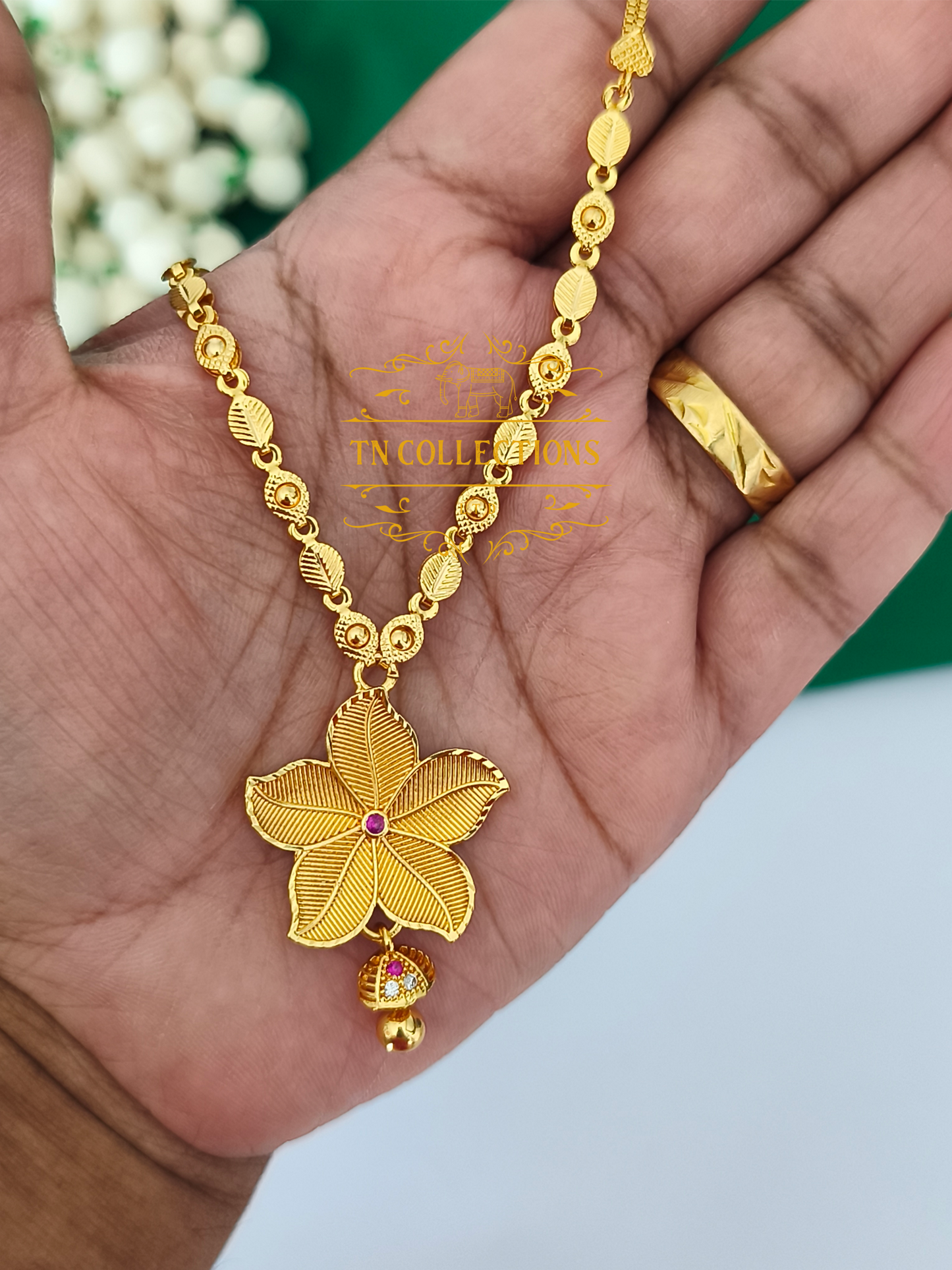 Micro Gold Finish cz stones Necklace