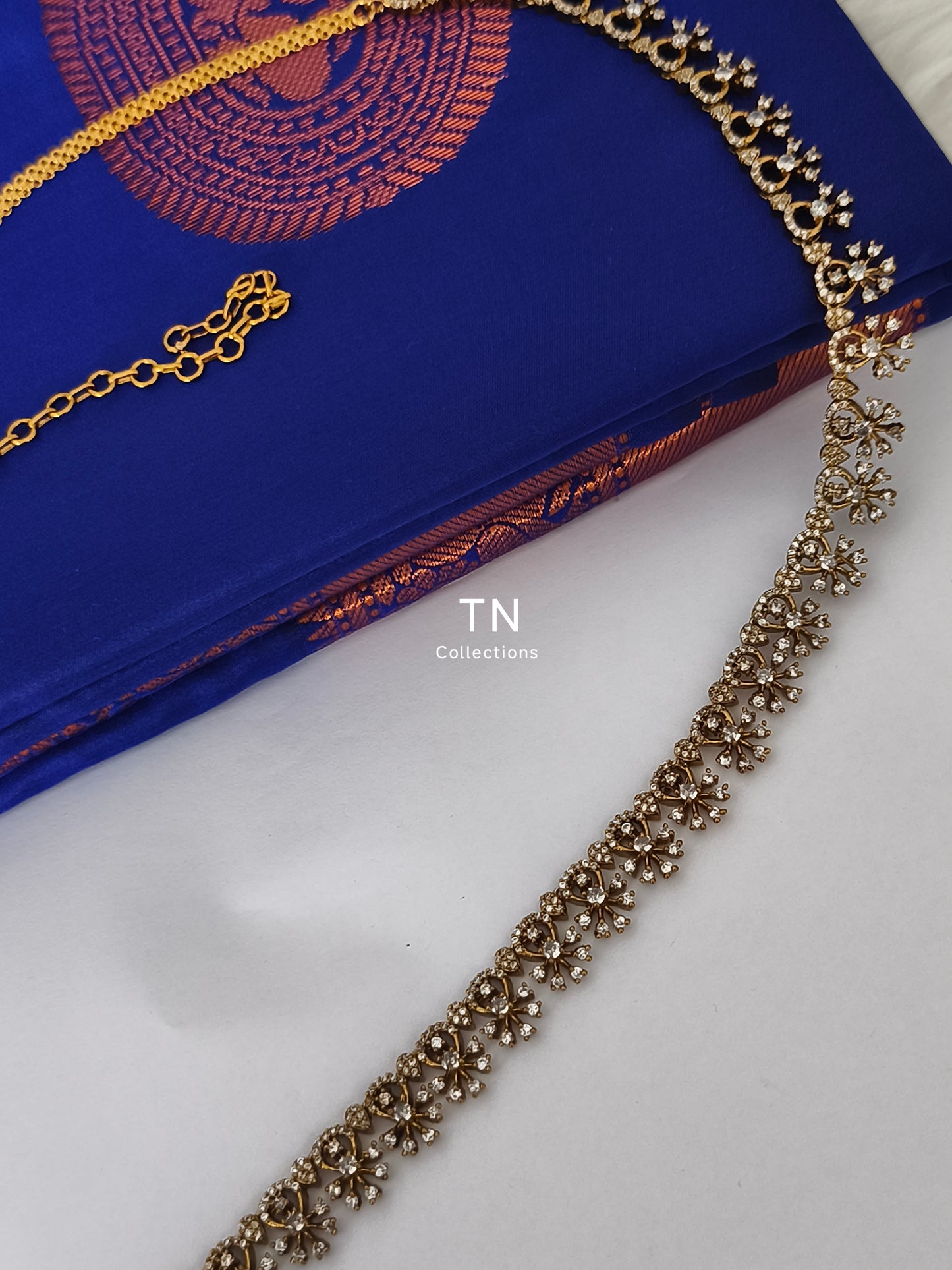 Cz stones Hip Chain (Full white stones)