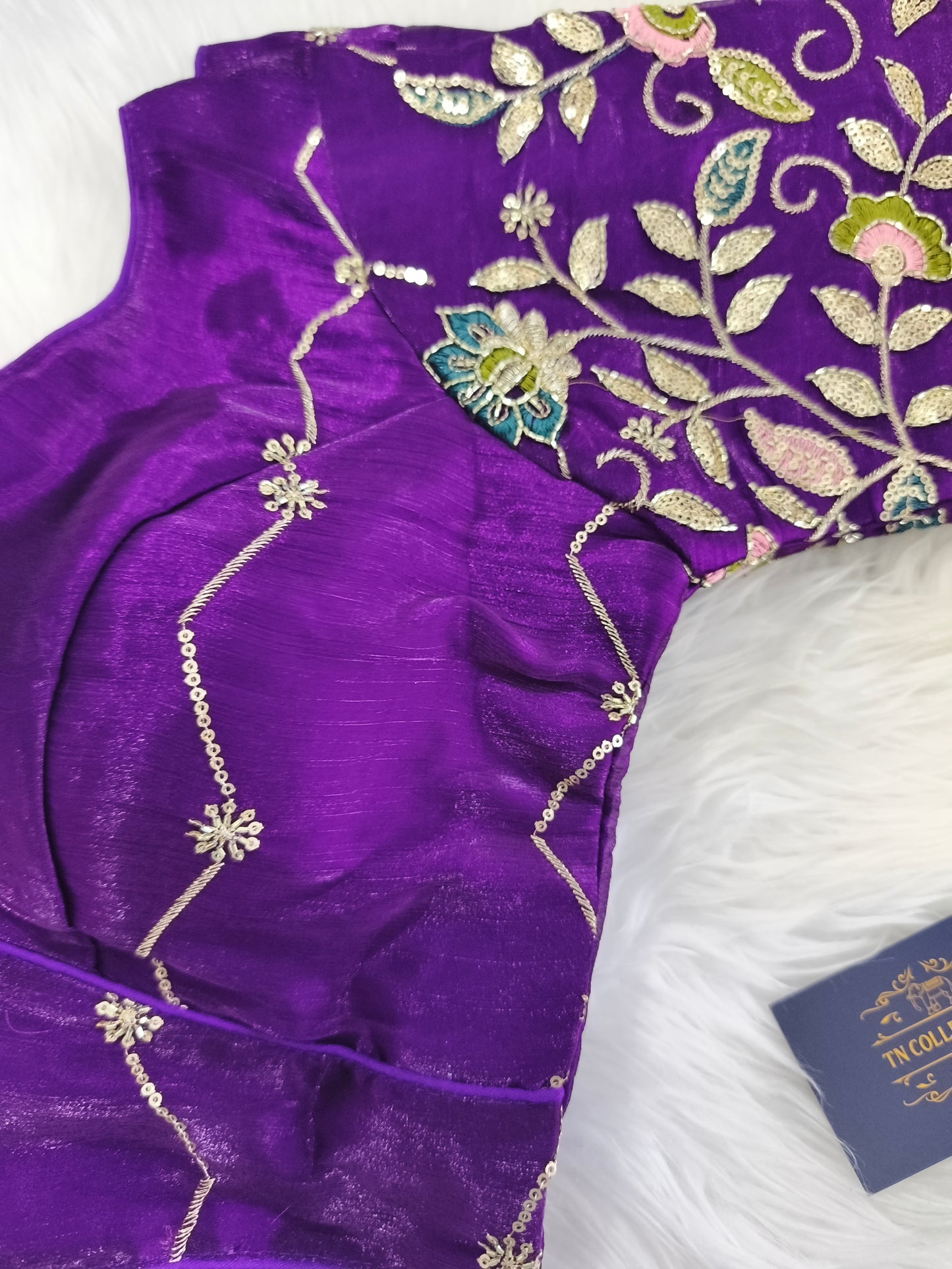 Readymade Saree Blouse(Purple)