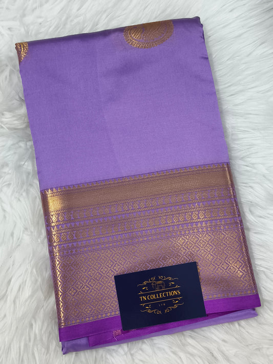 Luxury Semi Soft Silk Saree (Lavender)