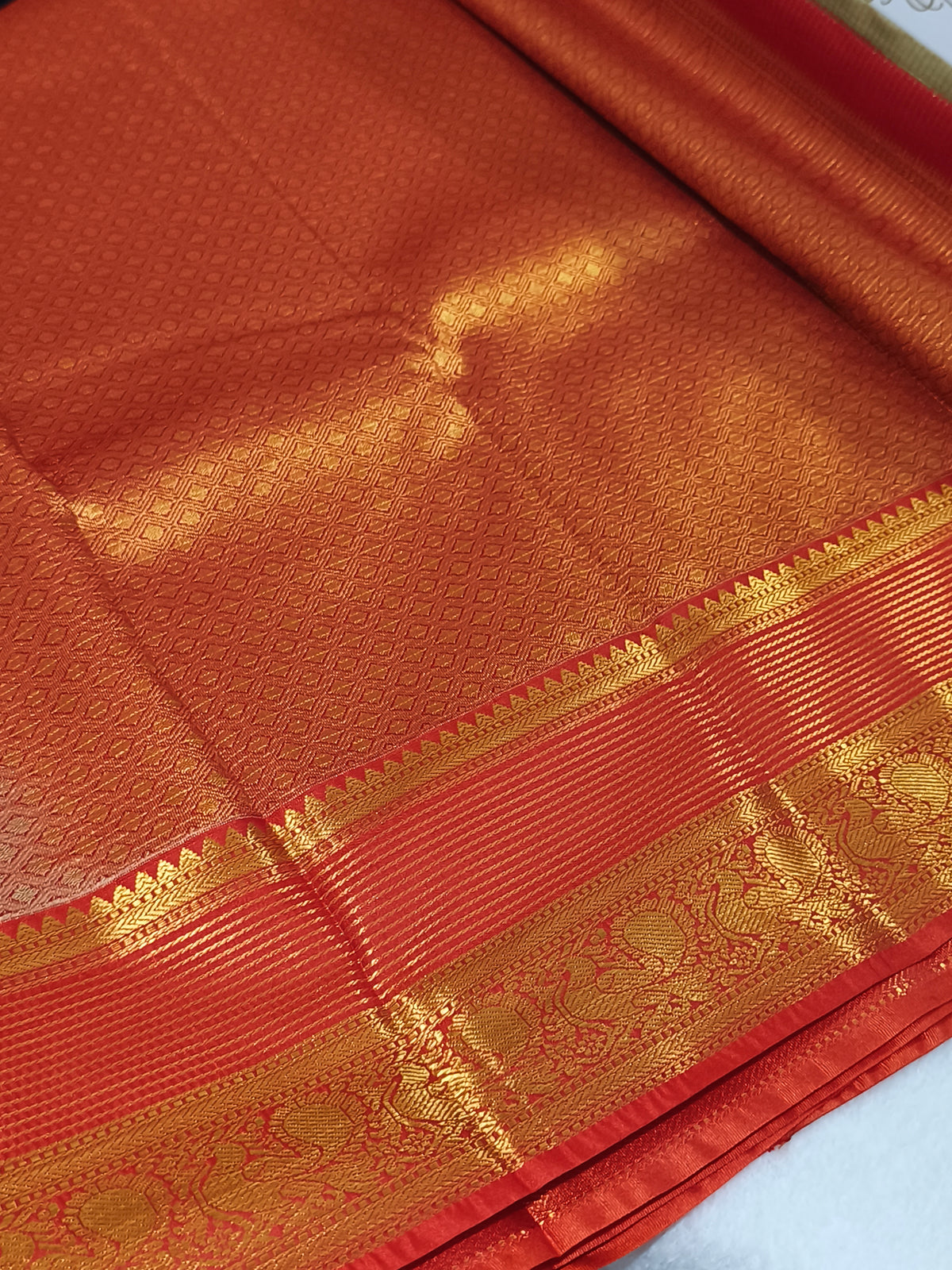 Korvai Premium semi Kanchipuram silk Saree