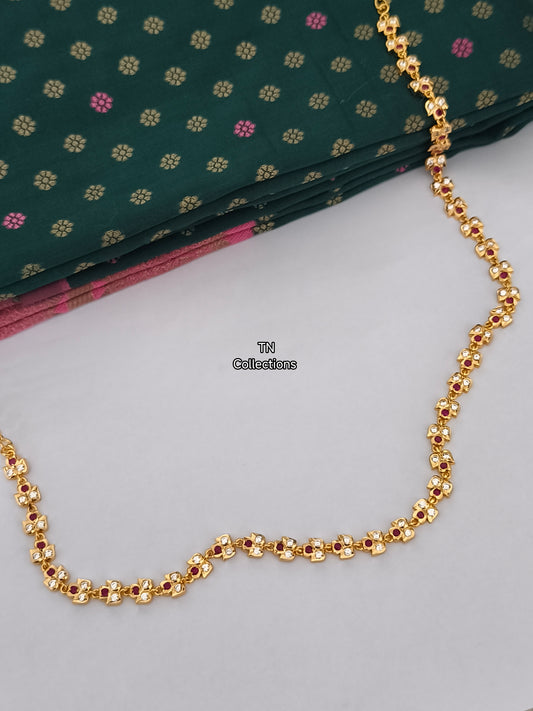 Micro gold plated cz Hip Chain