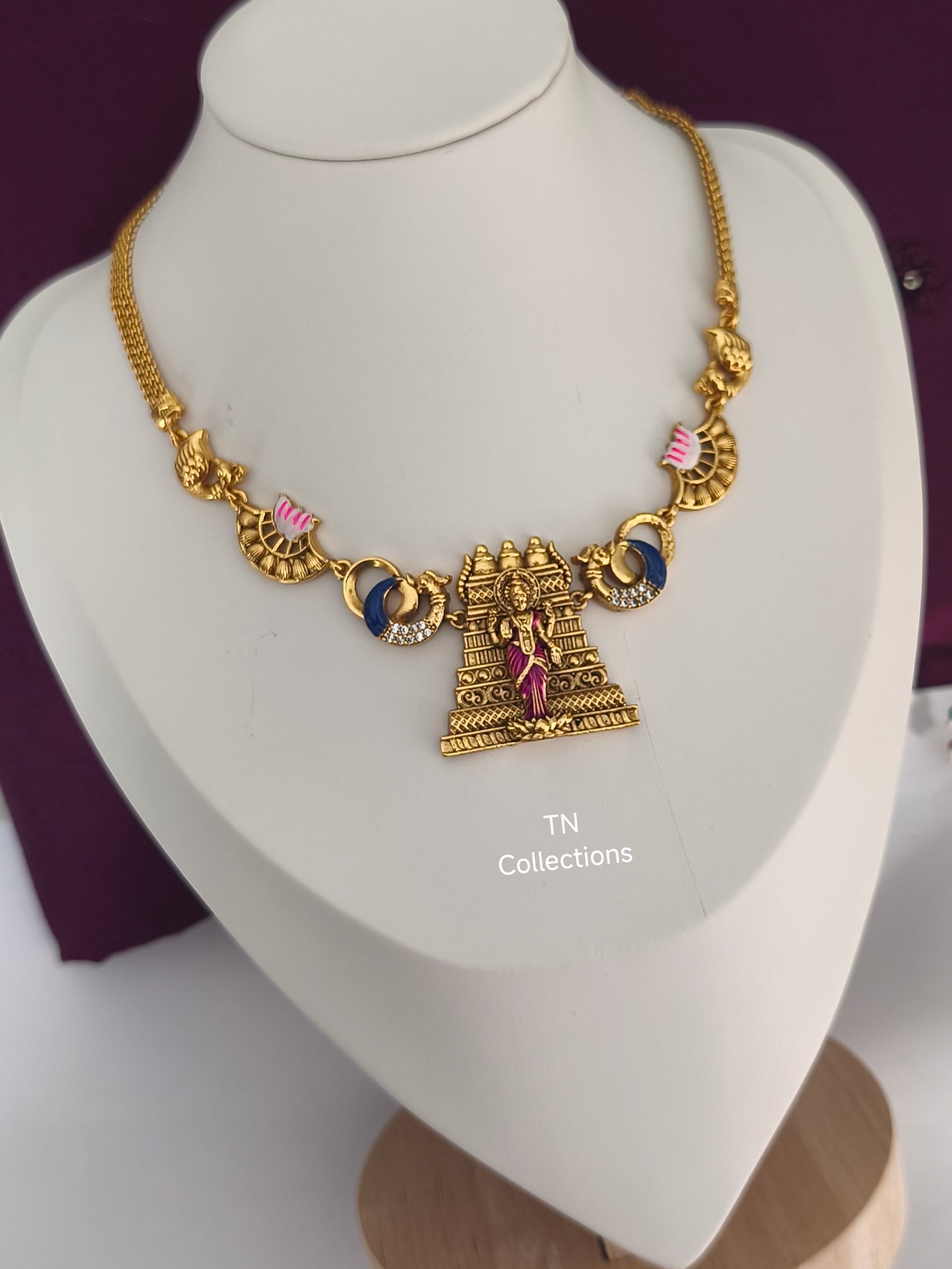 Antique Polish Traditional Meenakshi Necklace Set