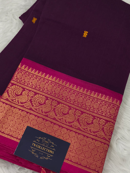 Pure handloom kanchi cotton saree