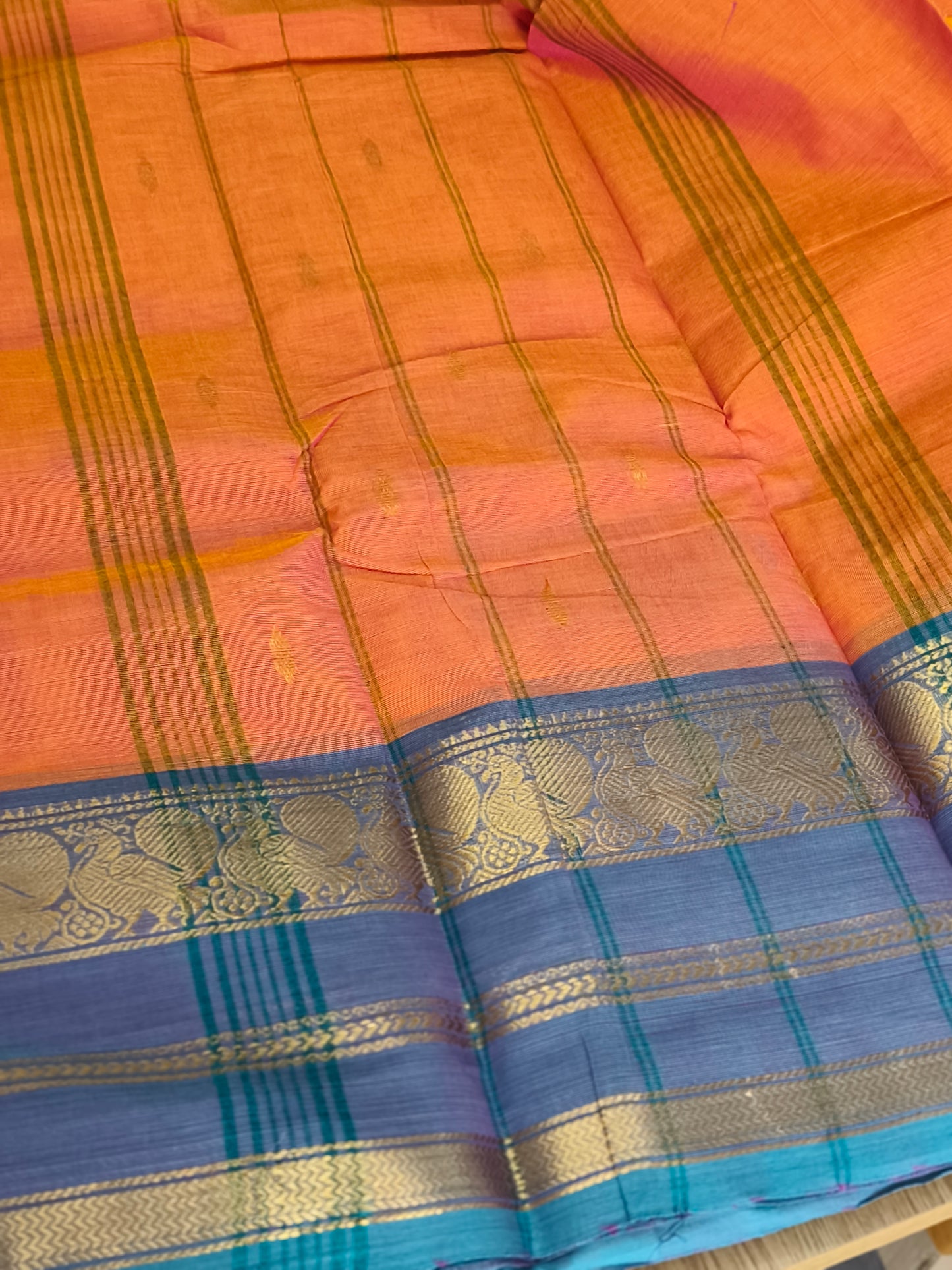 Pure handloom kanchi cotton saree