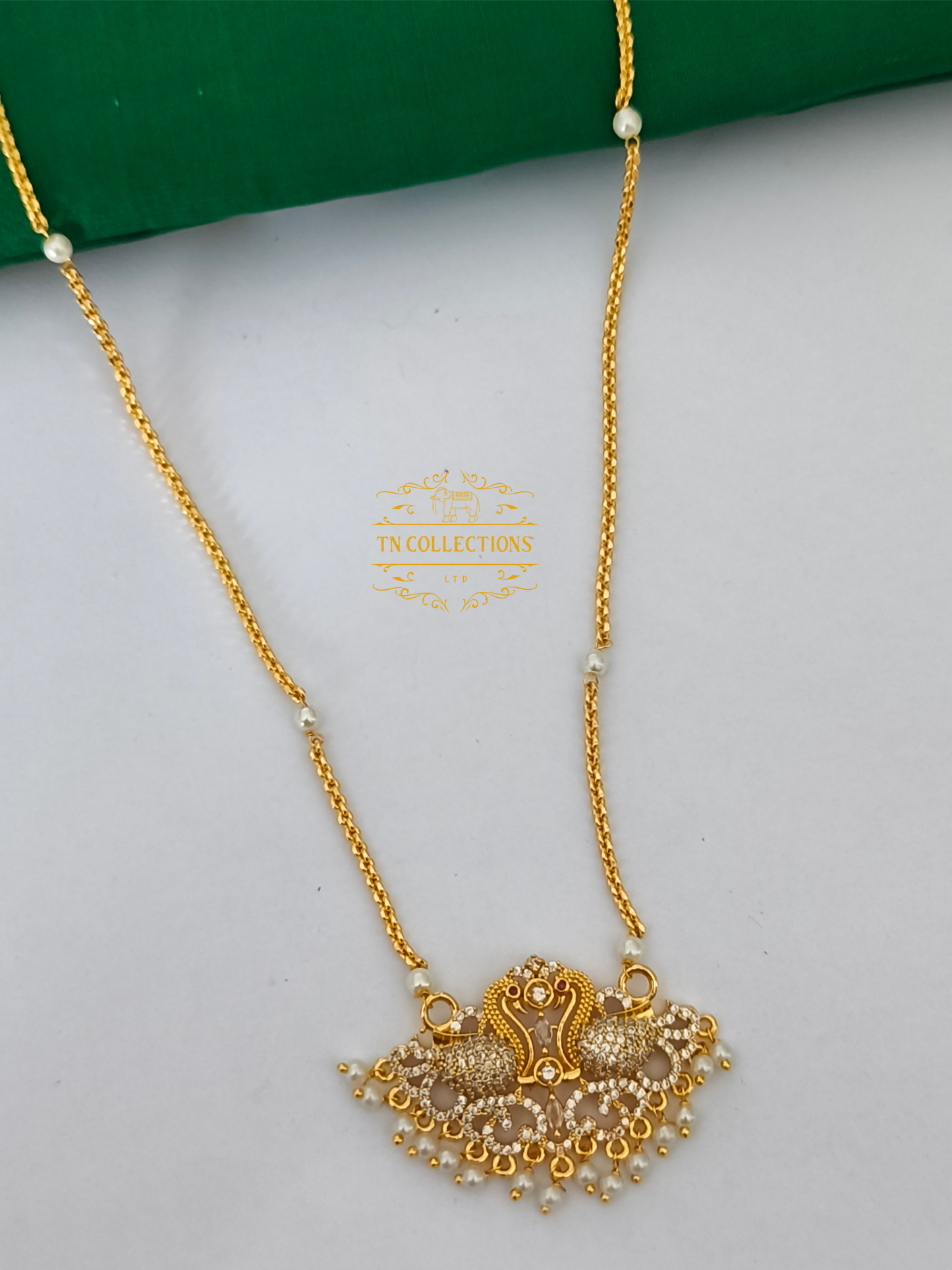 Micro gold plated Peacock Pathakkam (SMALL size)