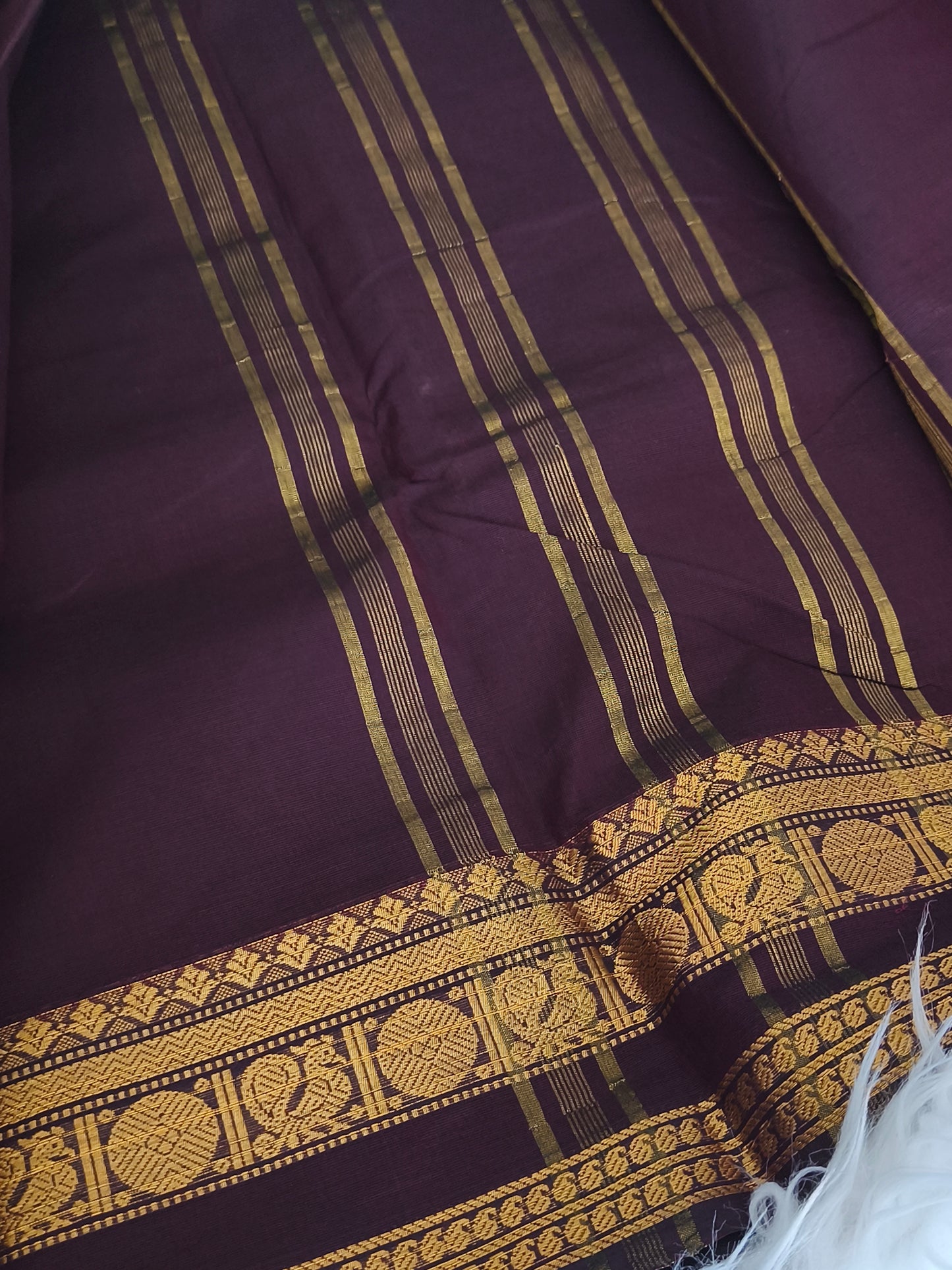 Trendy Coffee Brown Pure Kanchi Cotton Saree
