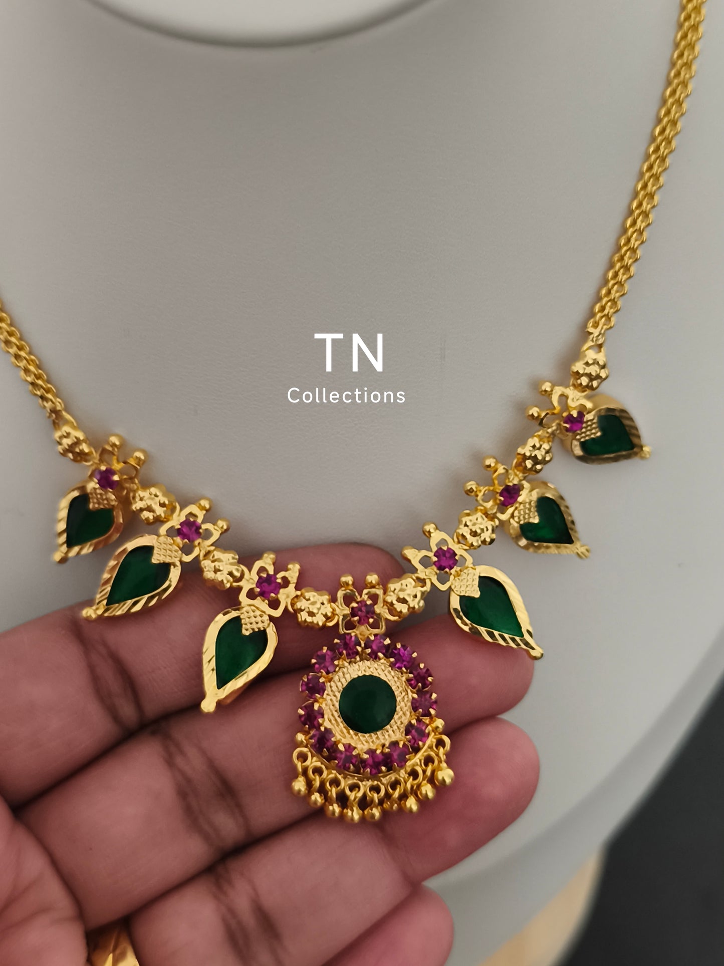 Gold finish AD Necklace