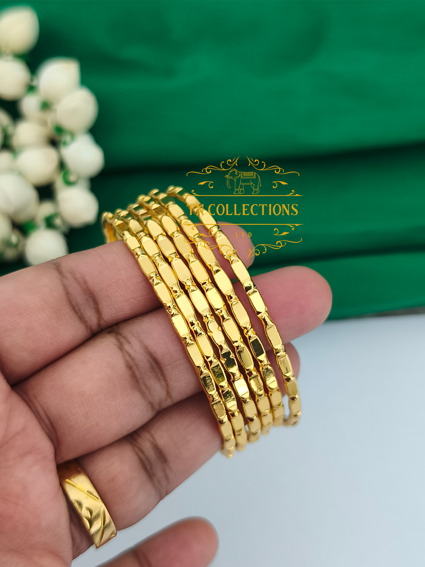 Micro Gold-Plated Traditional Bombay Bangles Set