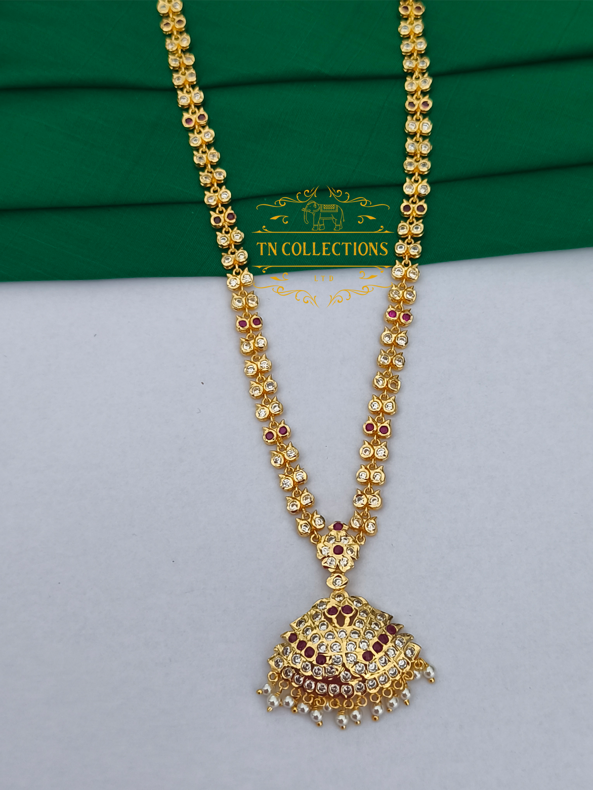 Gold Polish Trendy Semi Bridal Set