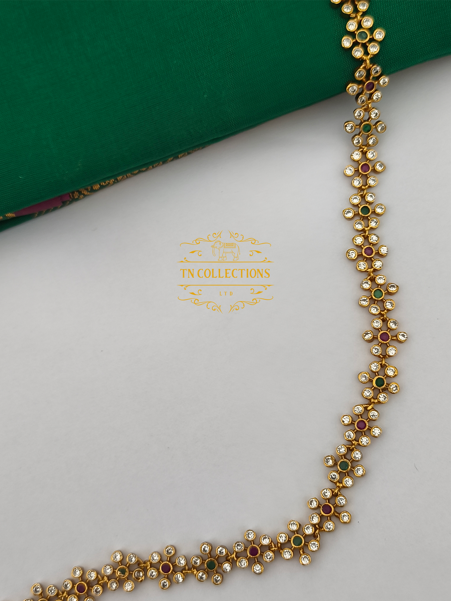 Matte Finish Floral Design Hip Chain