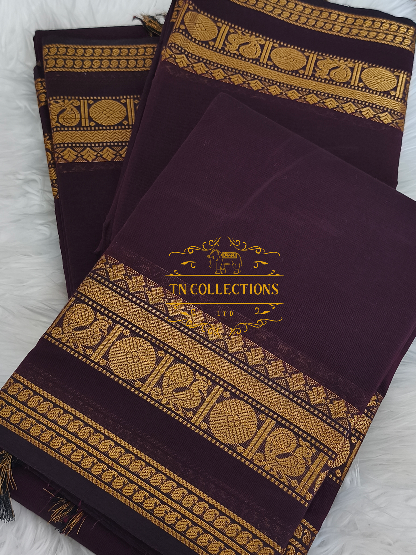 Trendy Coffee Brown Pure Kanchi Cotton Saree