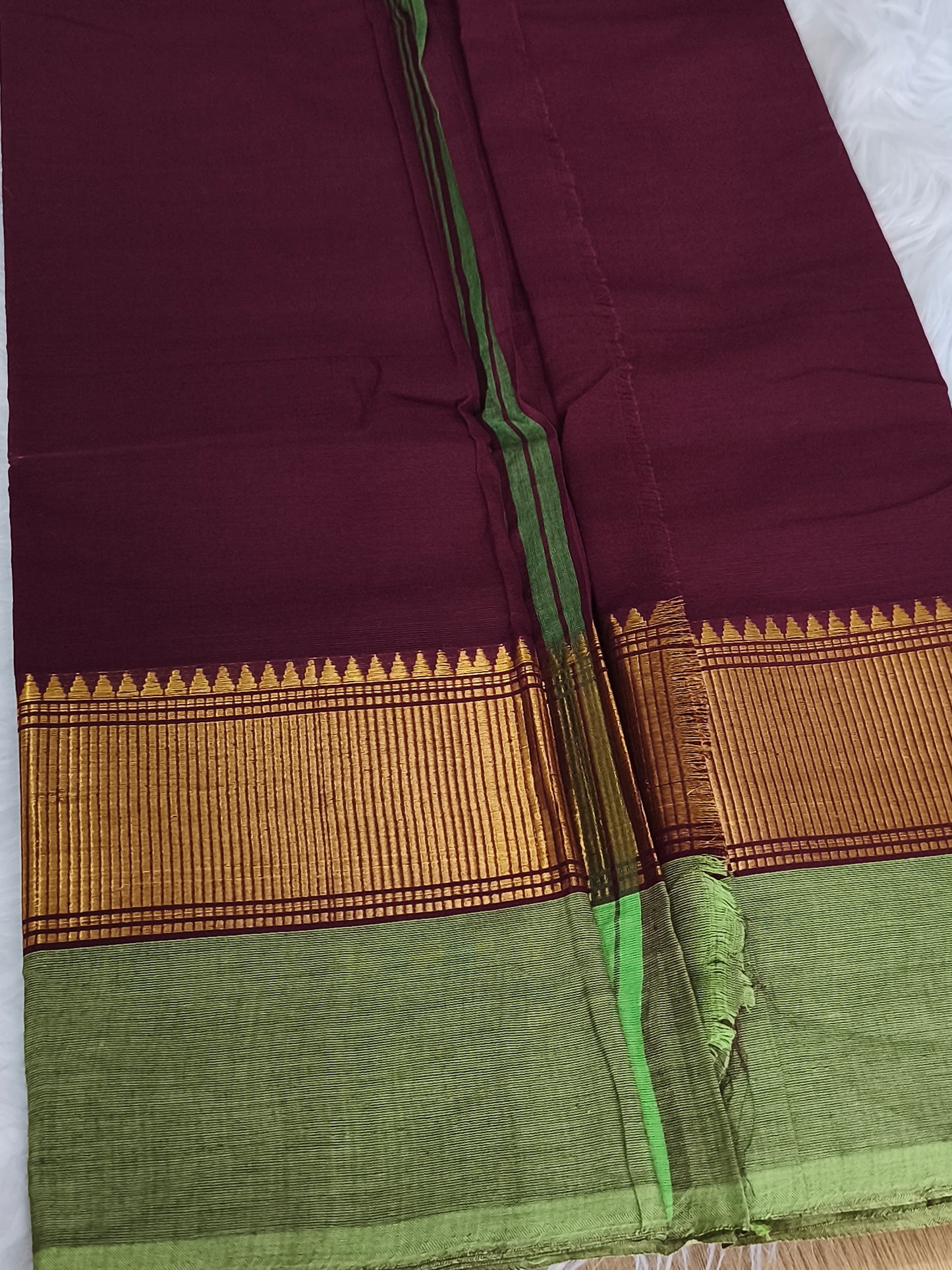 Pure handloom kanchi cotton saree