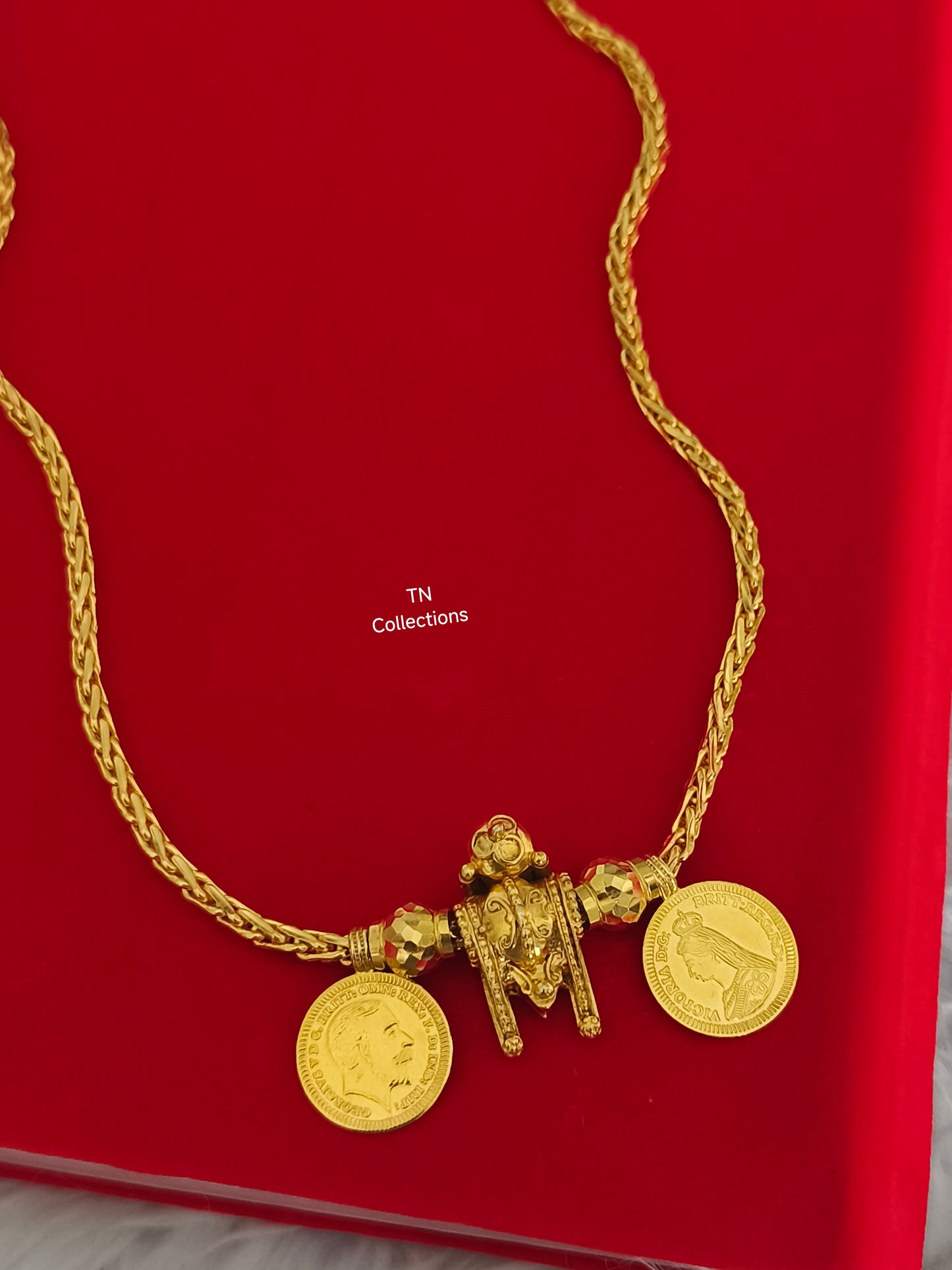 22ct Gold plated Traditional Star Thalikodi with kombu thali