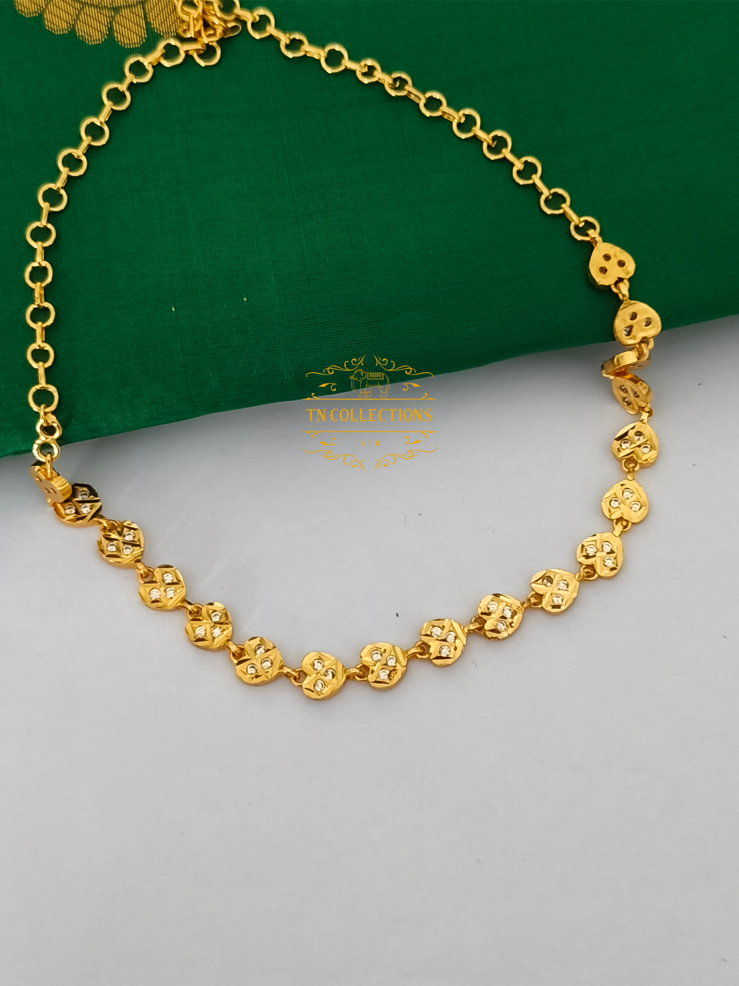 Micro Gold Plated Traditional Semi Bridal Set