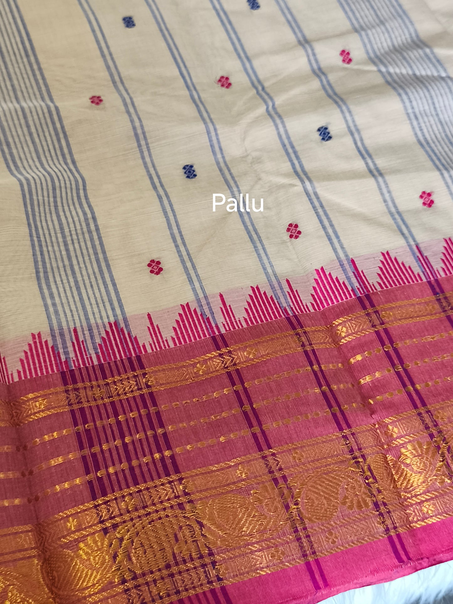 Pure handloom kanchi cotton saree