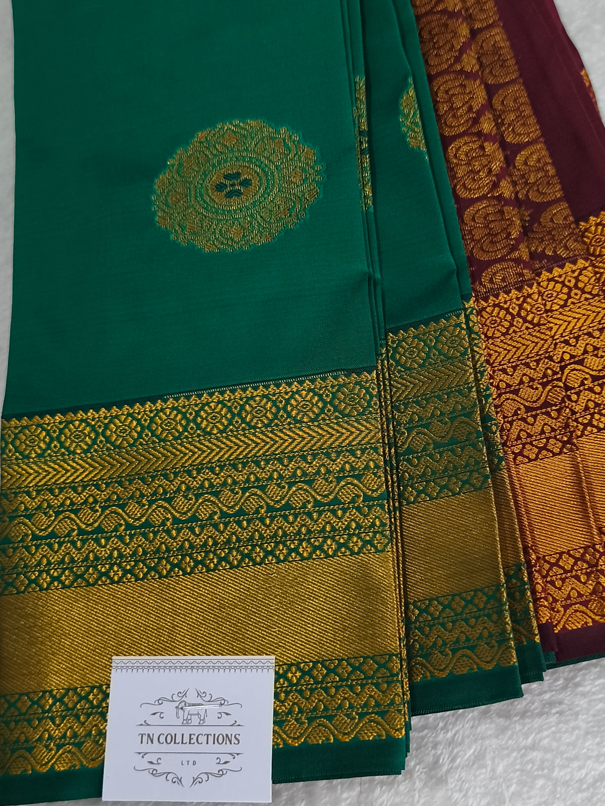 Green Kanchivaram silk saree