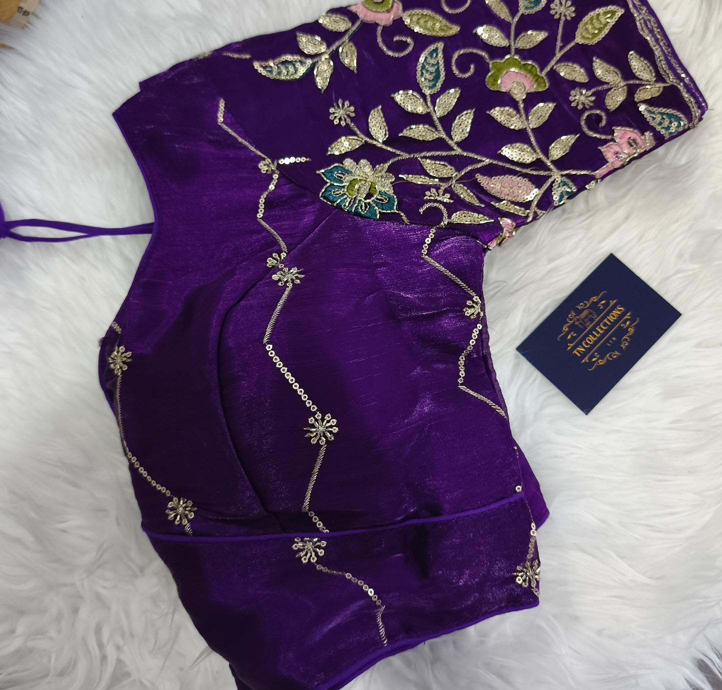 Readymade Saree Blouse(Purple)