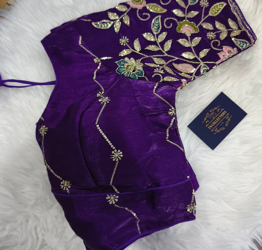 Readymade Saree Blouse(Purple)