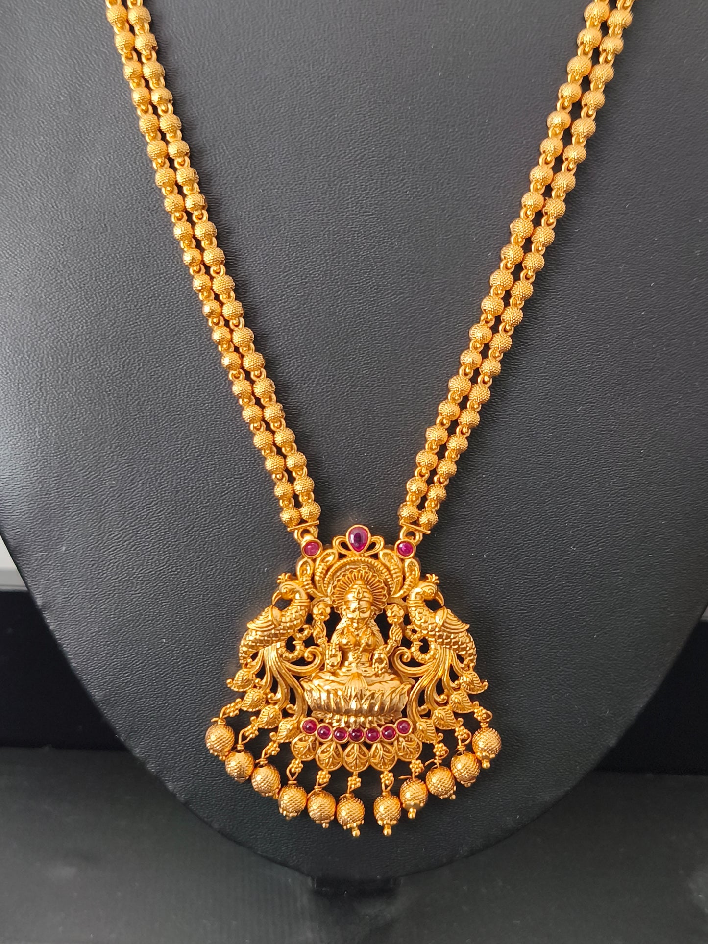 Matte Finish long luxmi haaram