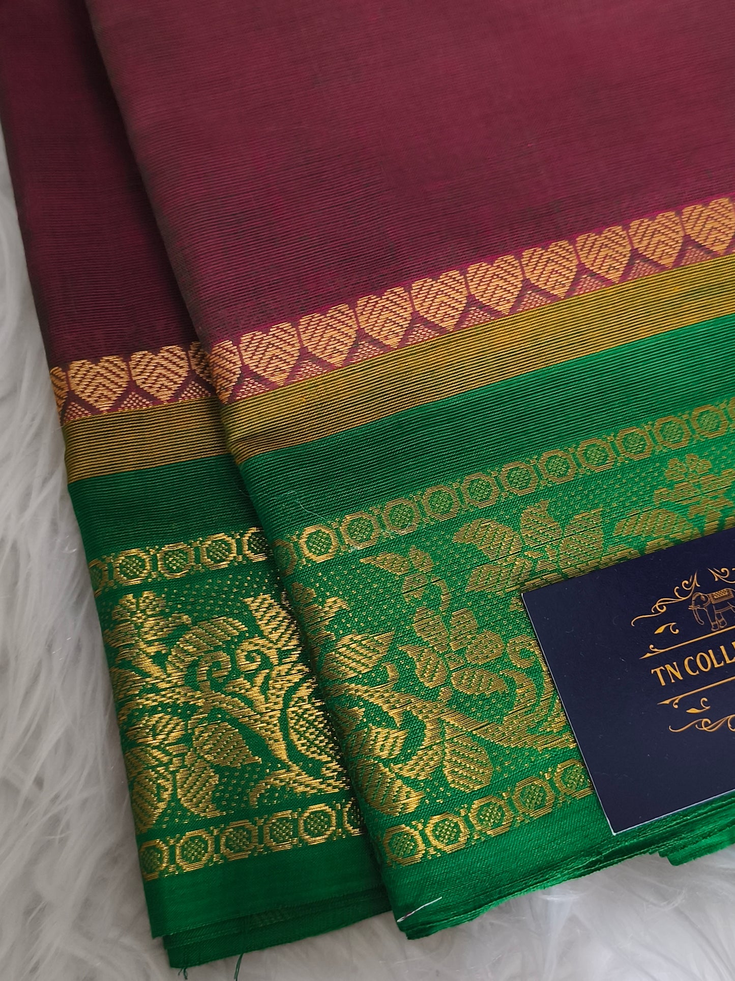 Chettinad Cotton Saree with Kalamkarai blouse material